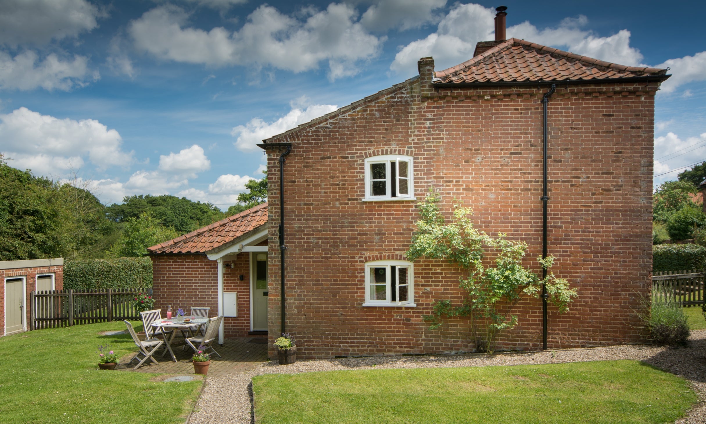 The grand exterior of Bureside, nr Aylsham, Norfolk