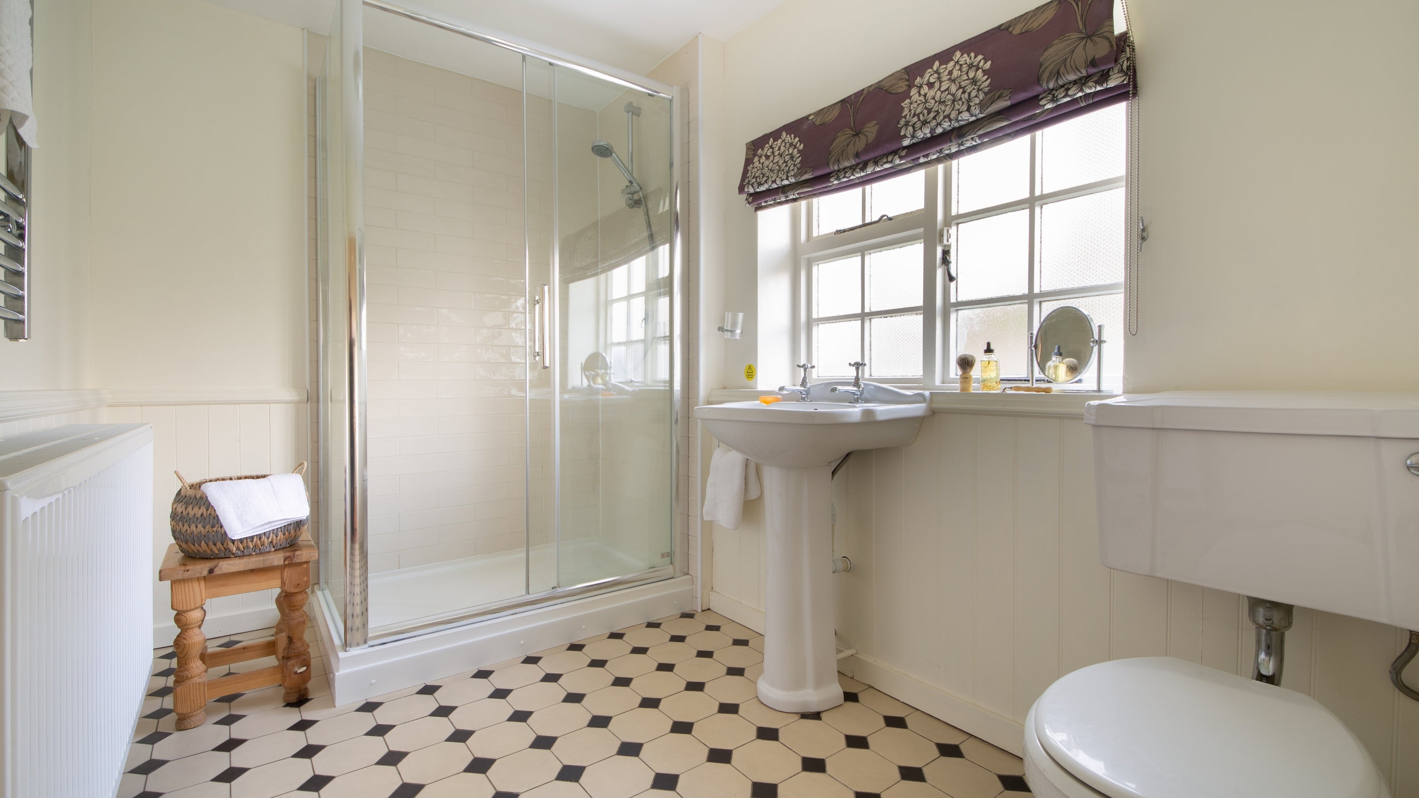 The shower room at Blacksmith's Cottage, Norfolk