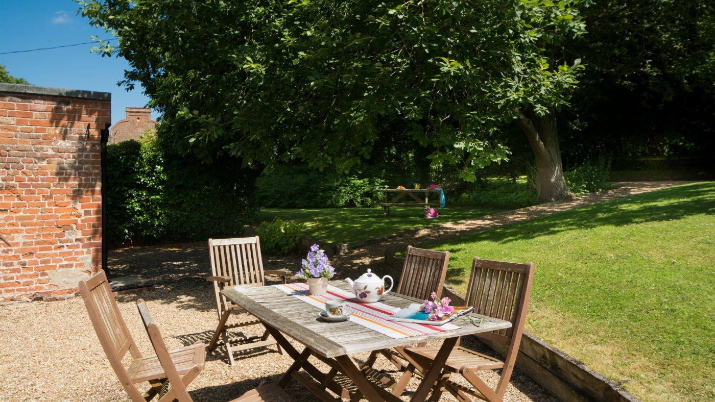 The garden at The Dairy House, Blickling, Aylsham, Norfolk
