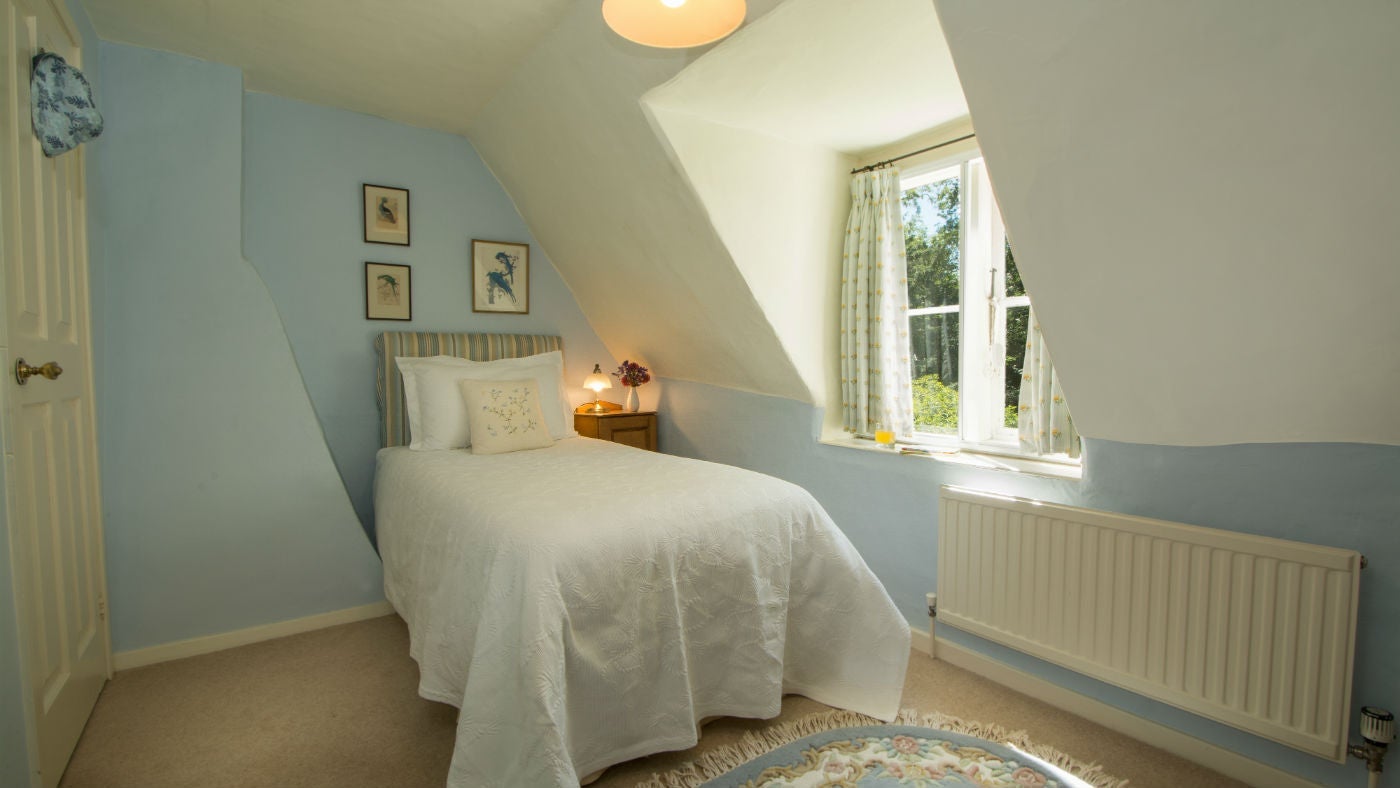 The single bedroom at The Dairy House, Blickling, Aylsham, Norfolk
