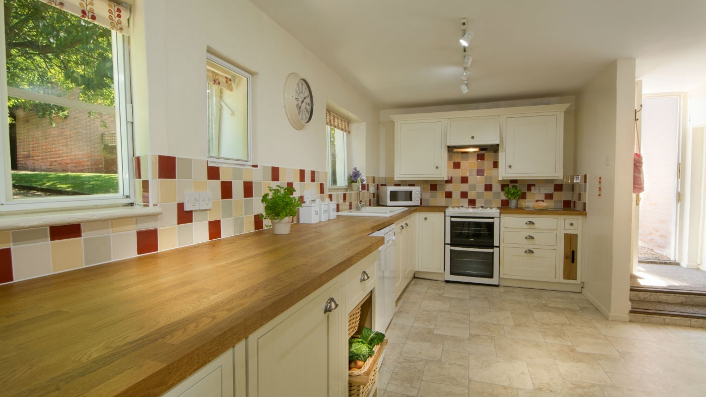 The kitchen at The Dairy House, Blickling, Aylsham, Norfolk