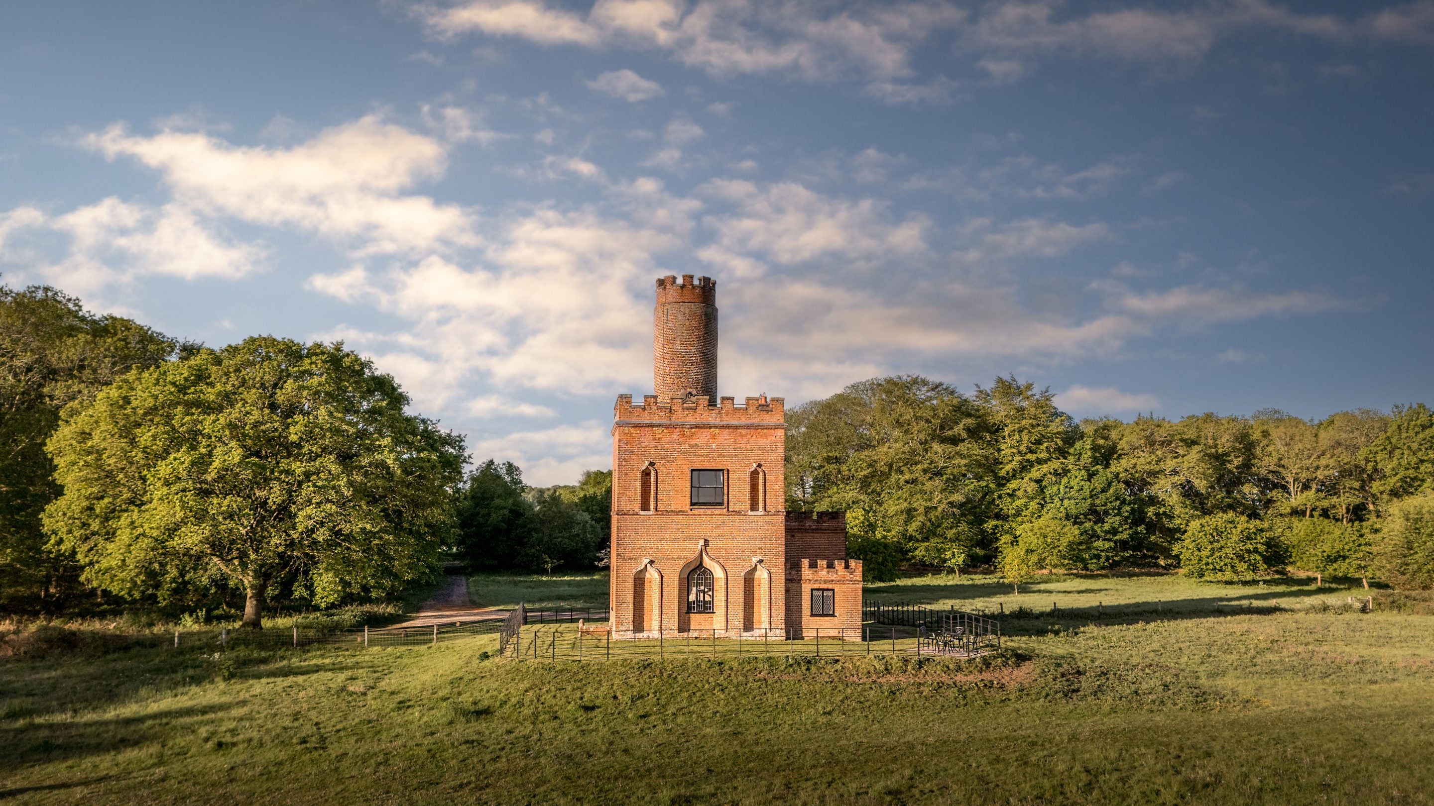 The exterior of Blickling Tower in the parkland on the Blickling Estate, a self-catering holiday rental for 4 people, in Norfolk