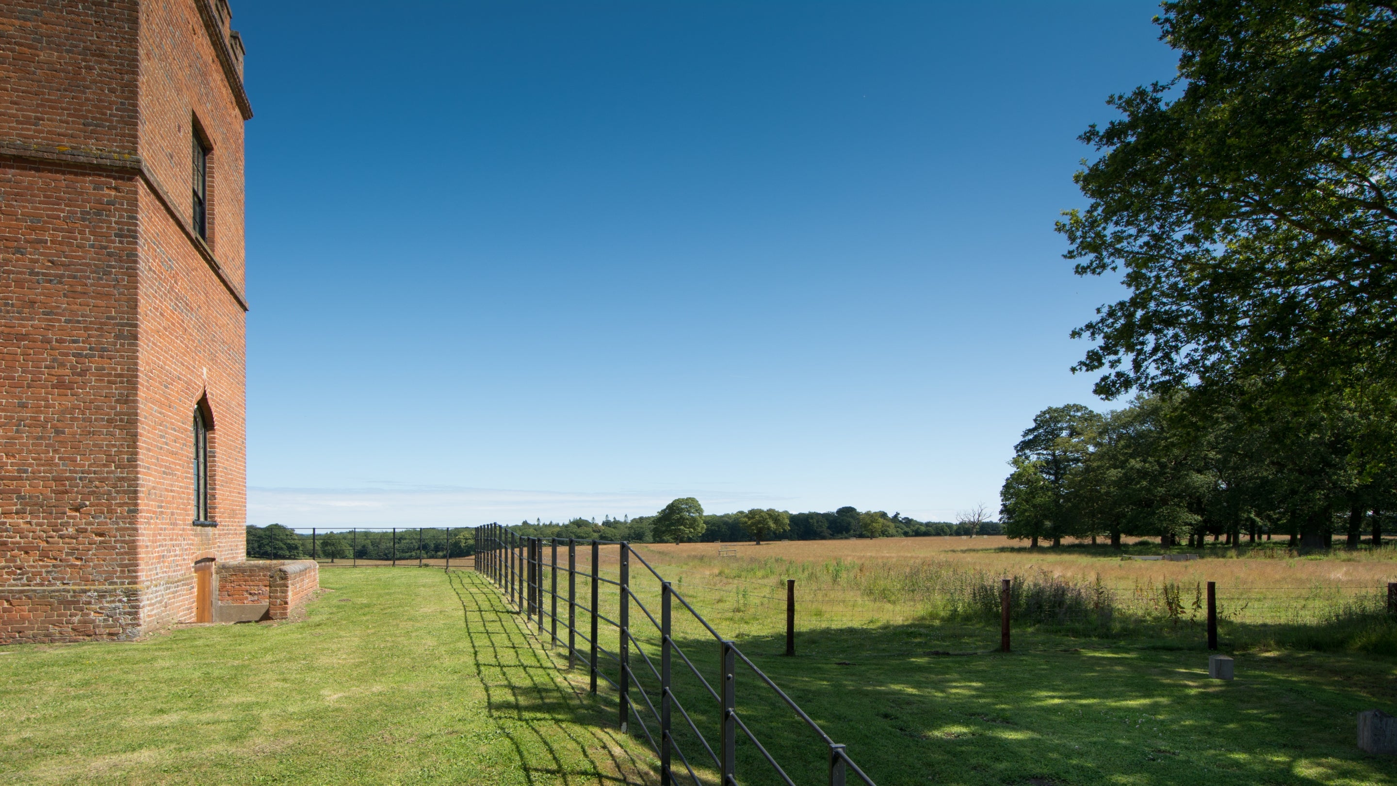 The garden area at Blickling Tower, Norfolk