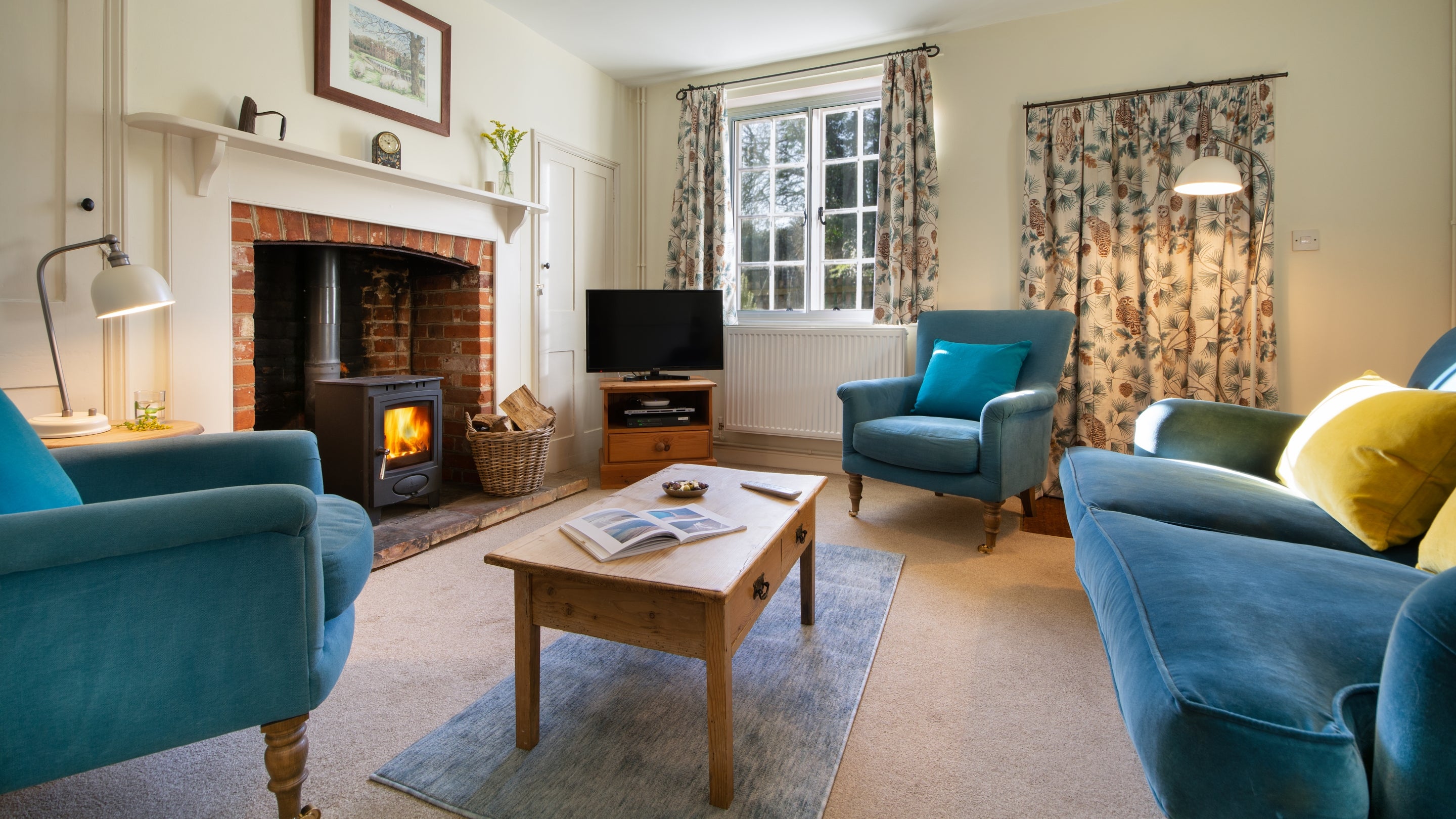 The sitting room at Bureside, Norfolk
