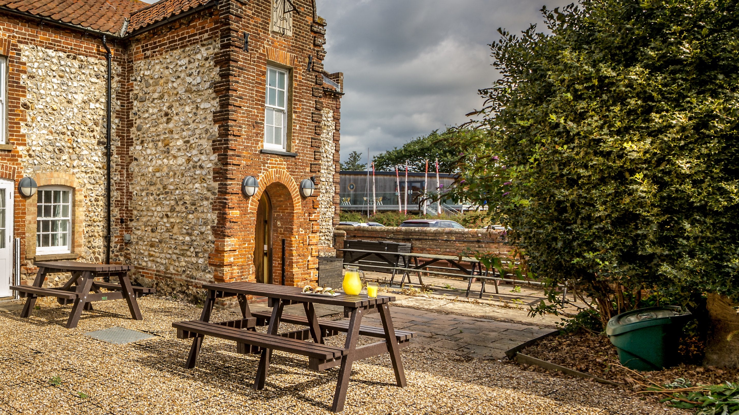 The courtyard at The Dial House, Norfolk
