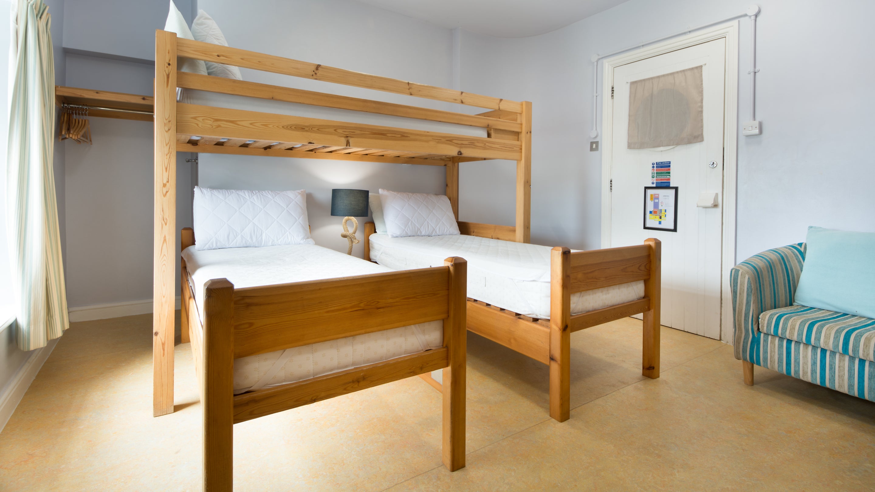 One of the dormitory bedrooms at The Dial House, Norfolk