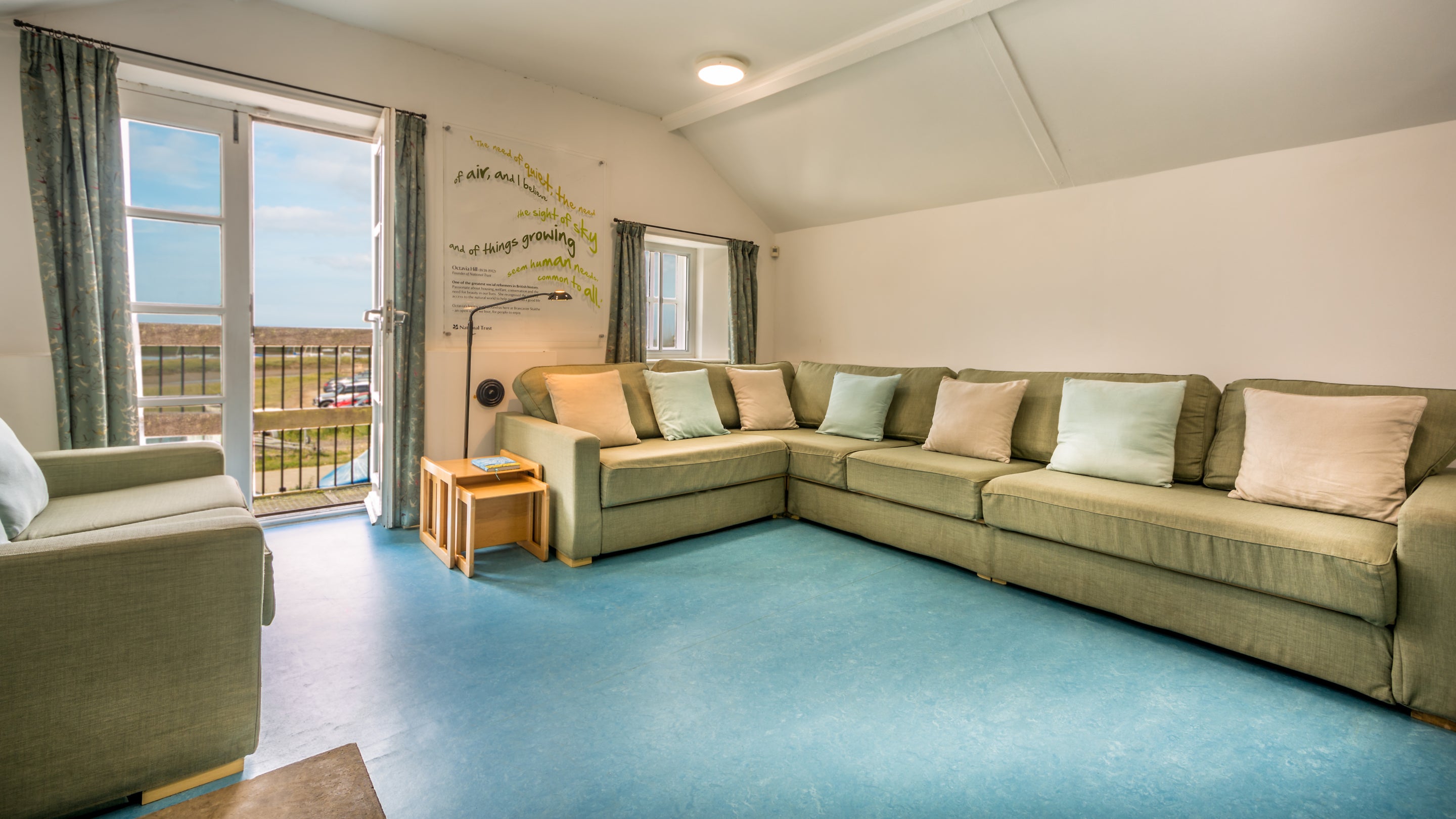 The snug and balcony at The Dial House, Norfolk