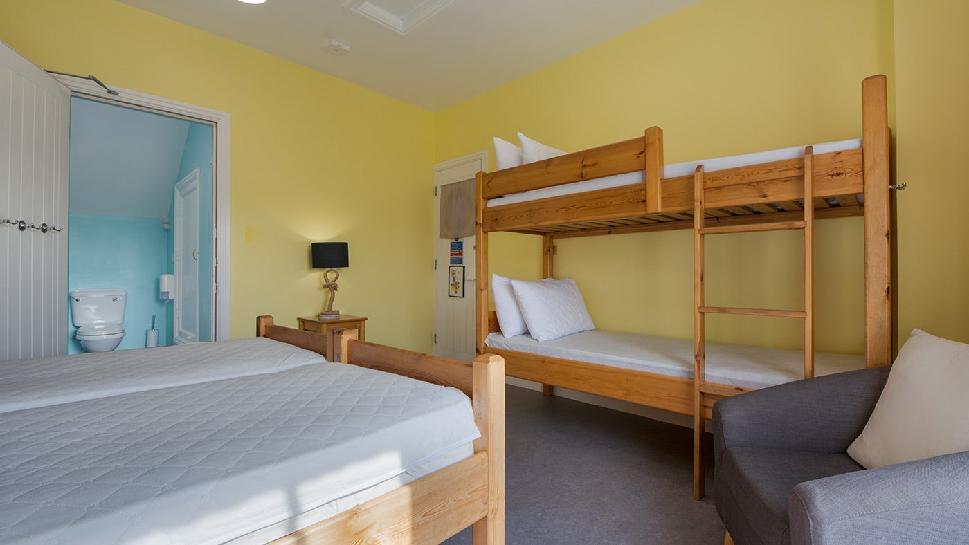 One of the dormitory bedrooms at The Dial House, Norfolk