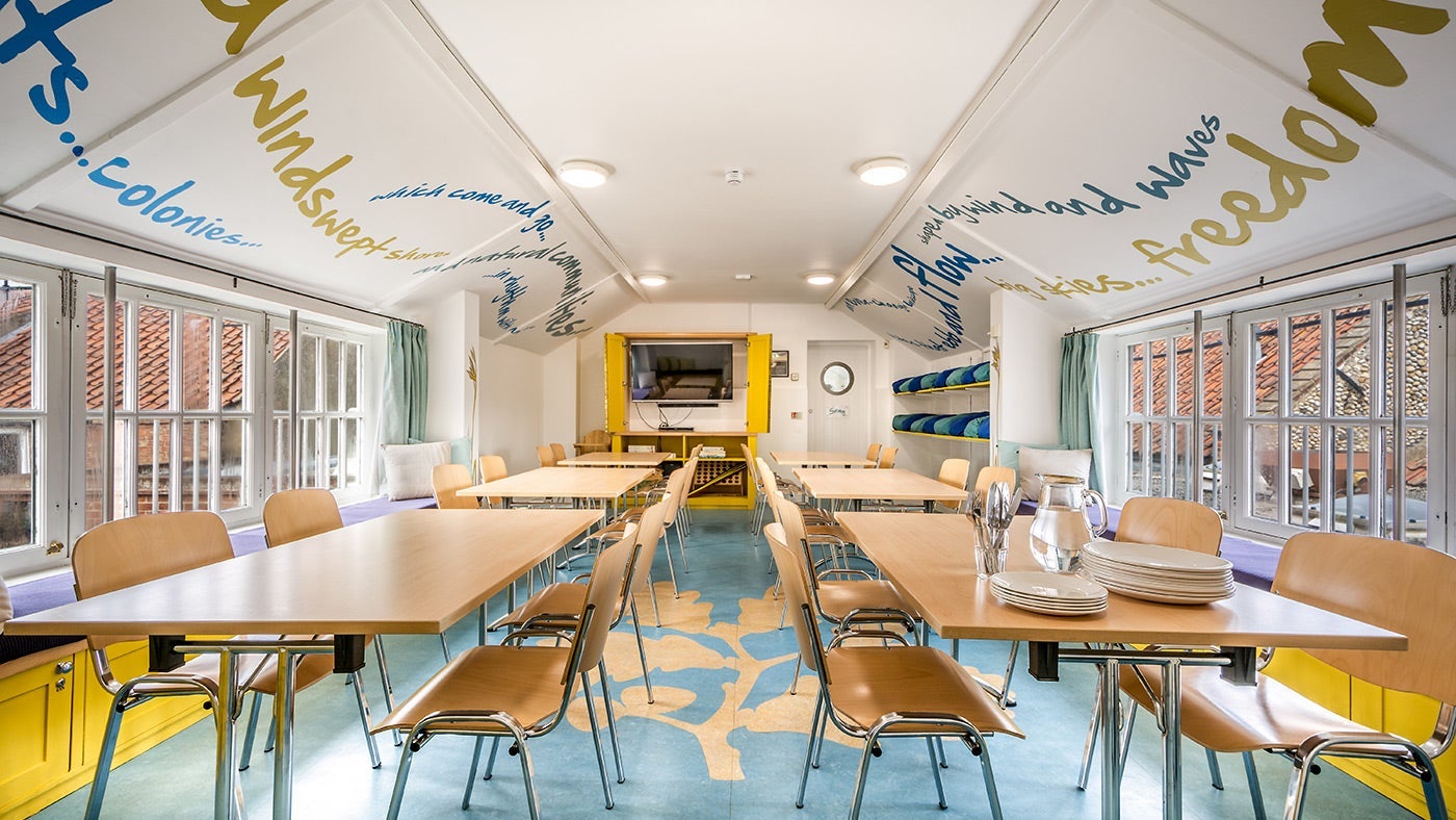 The dining room at The Dial House, Norfolk