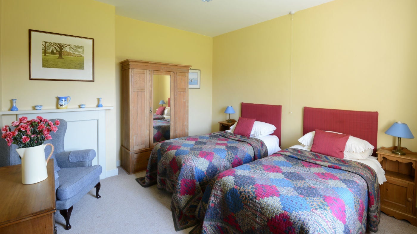 The twin bedroom at Game Keeper's Cottage, Felbrigg, Cromer, Norfolk