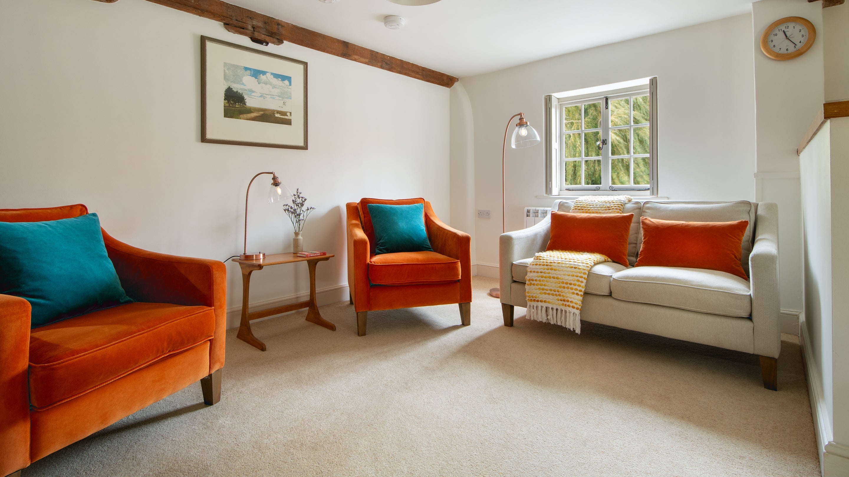 The sitting area at Millstream, Norfolk