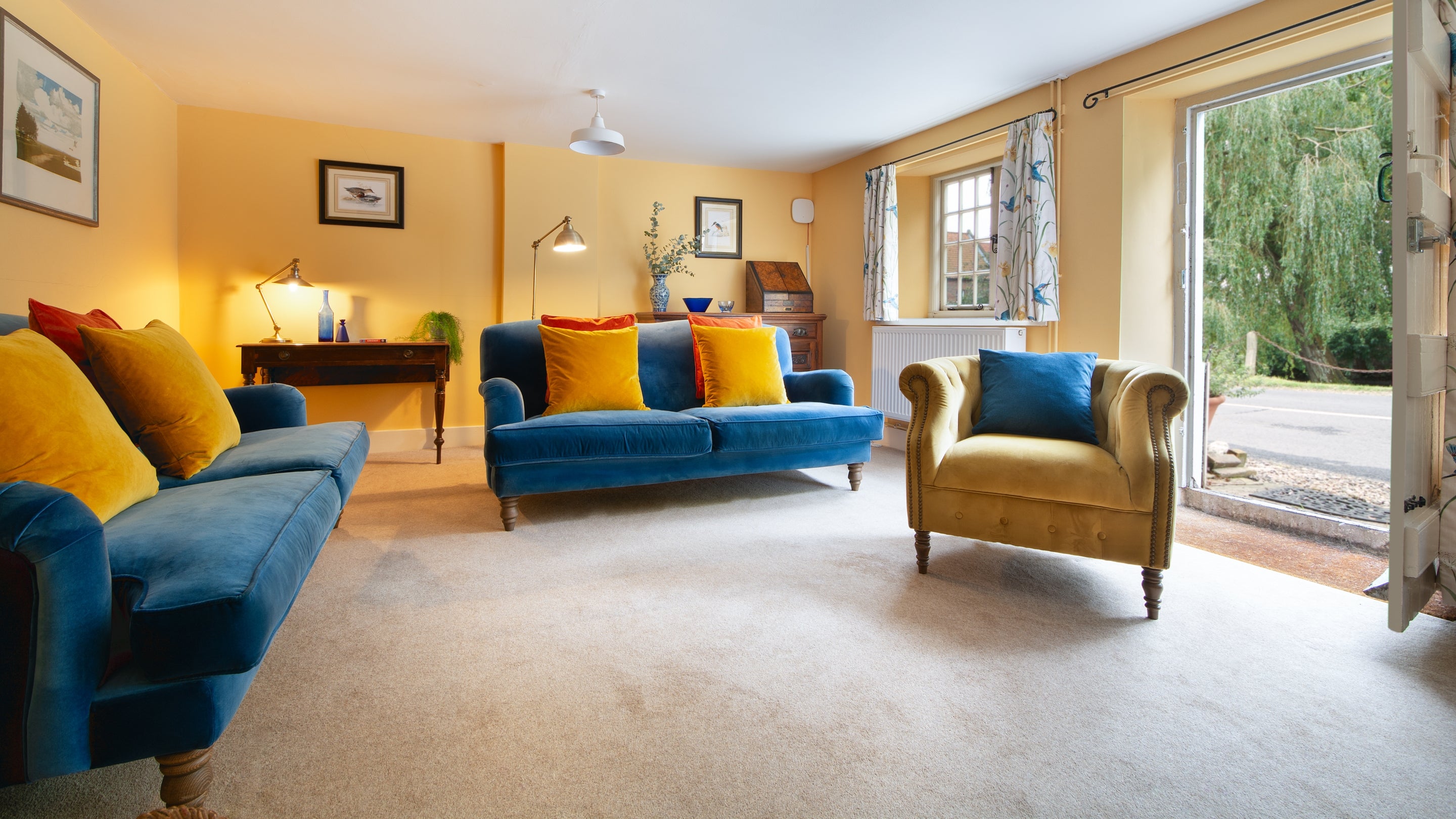 The sitting room at Mrs Preedy's Cottage, Norfolk