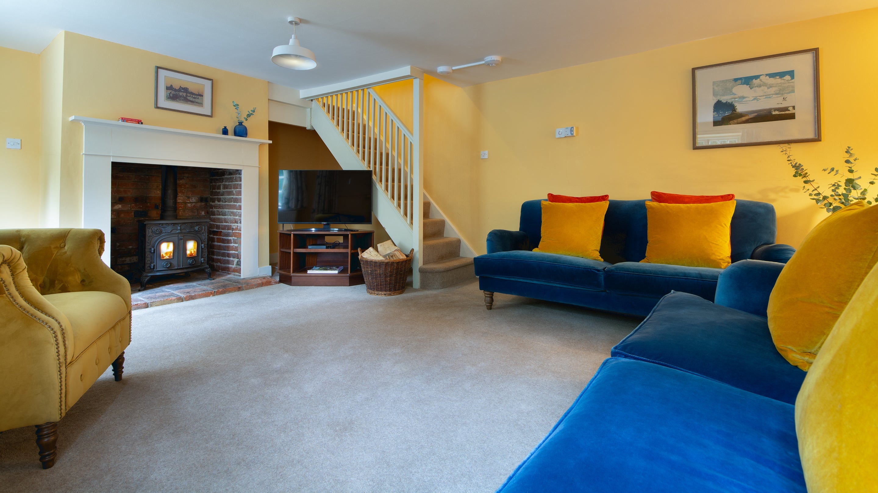 The sitting room at Mrs Preedy's Cottage, Norfolk