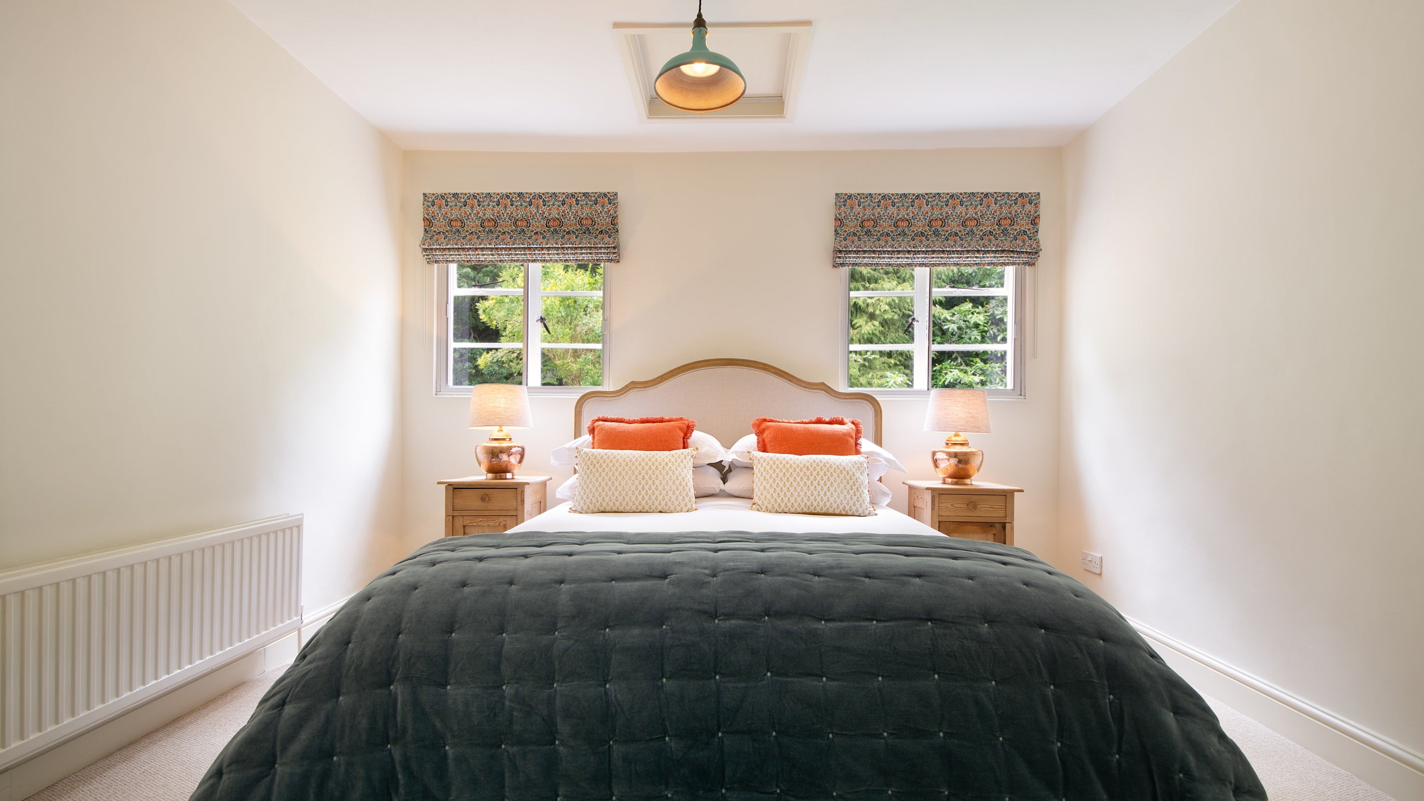The king-size bedroom at Mustard Pot Cottage, Norfolk