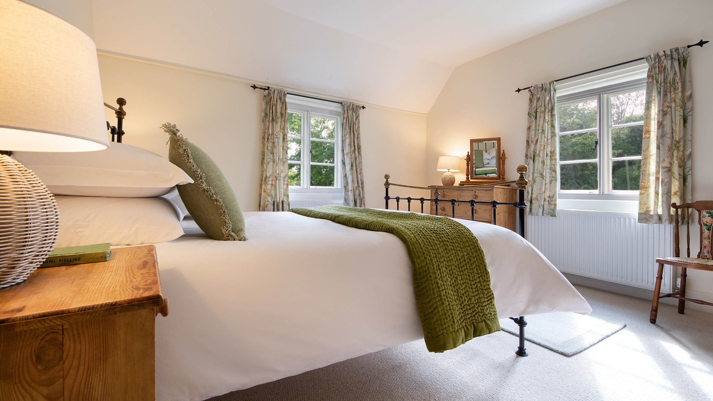 The double bedroom at Sexton's Lodge, Norfolk