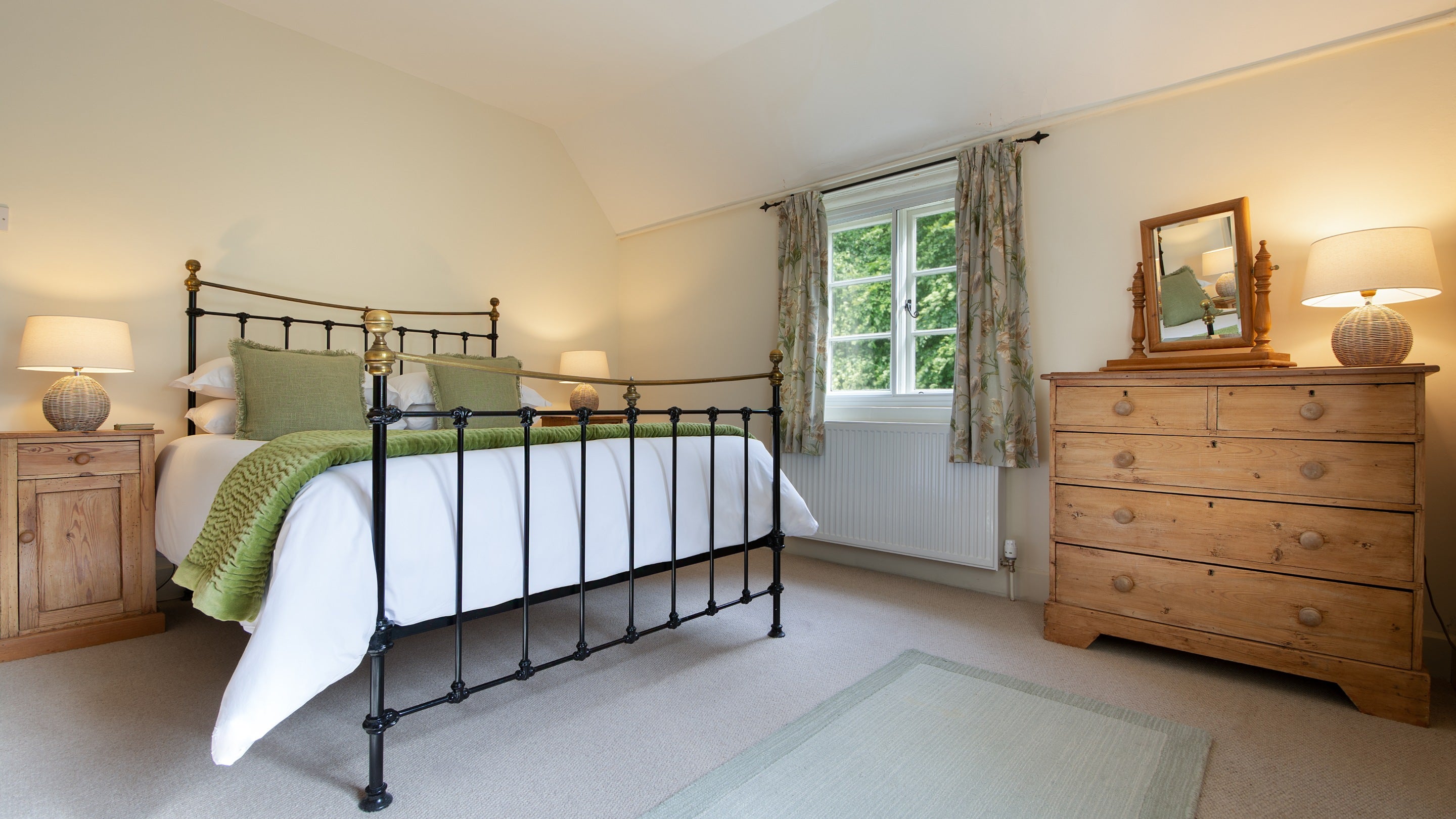 The double bedroom at Sexton's Lodge, Norfolk