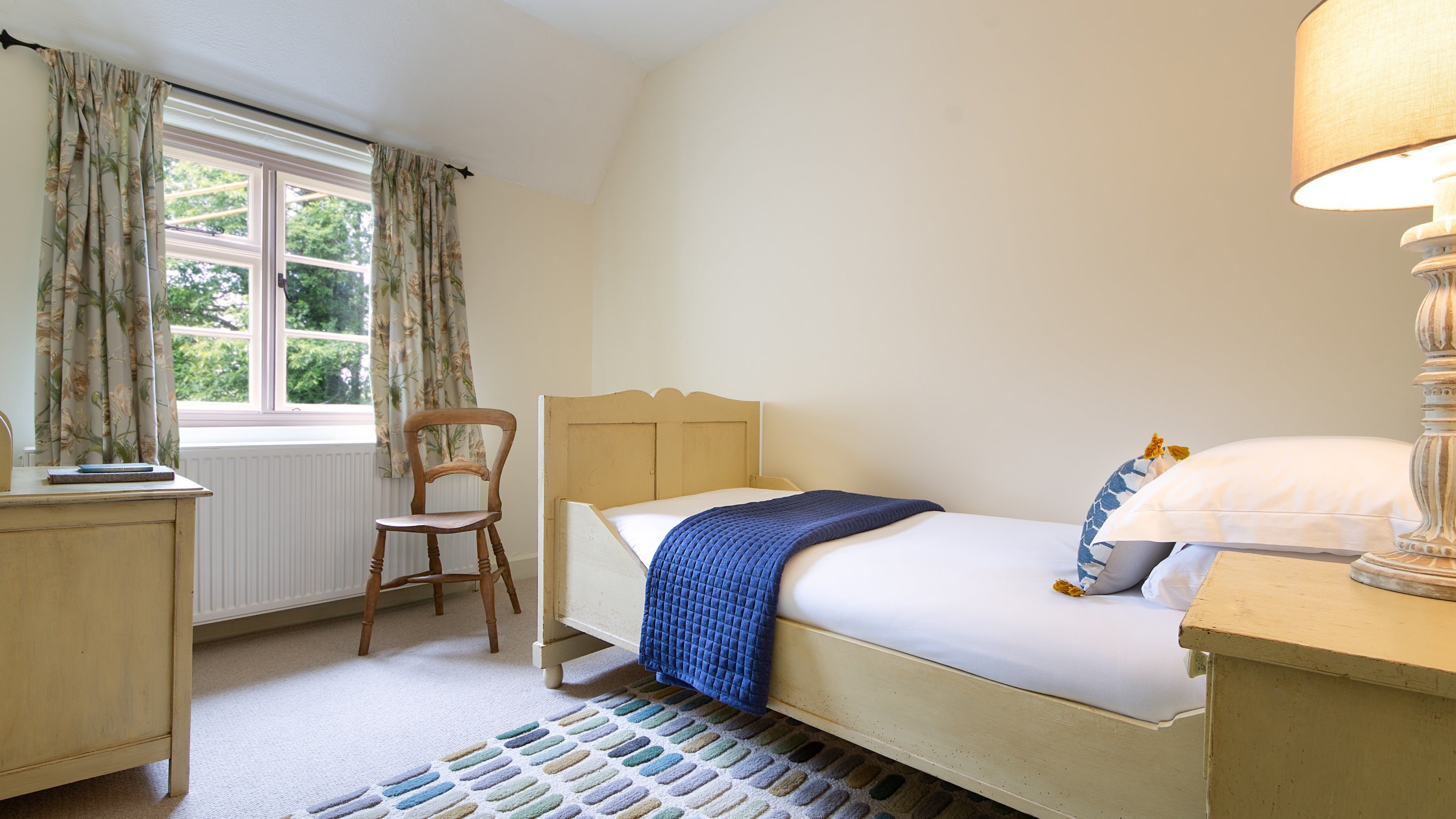 The single bedroom at Sexton's Lodge, Norfolk