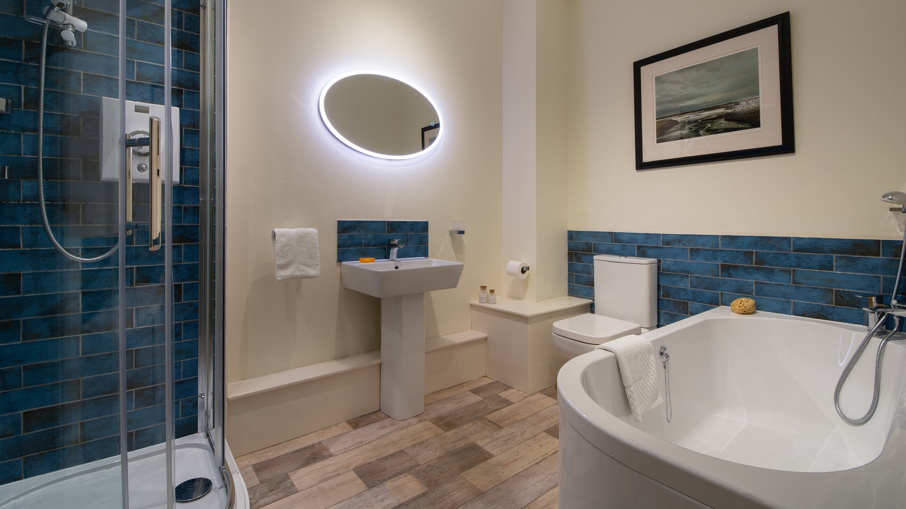 The bathroom at Watermill Apartment, Norfolk