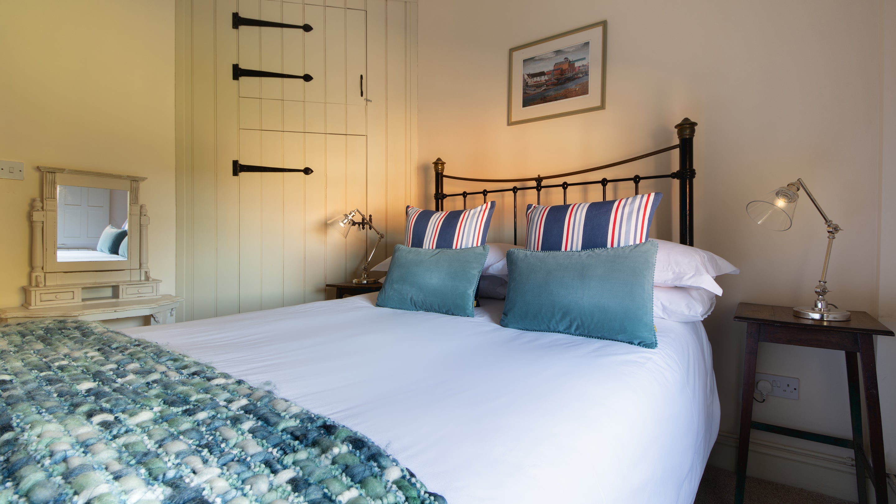 The double bedroom at Watermill Apartment, Norfolk