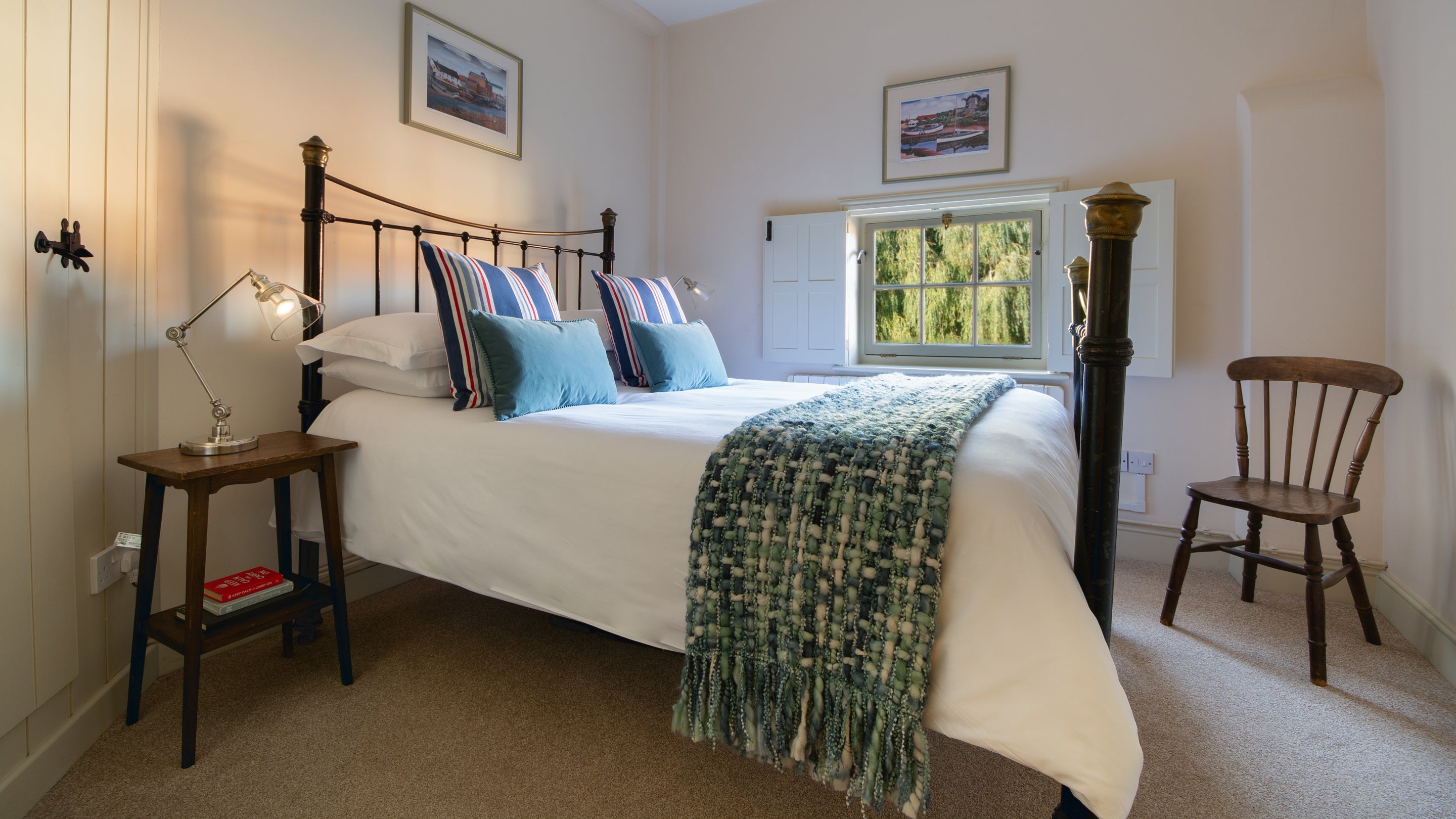 The double bedroom at Watermill Apartment, Norfolk