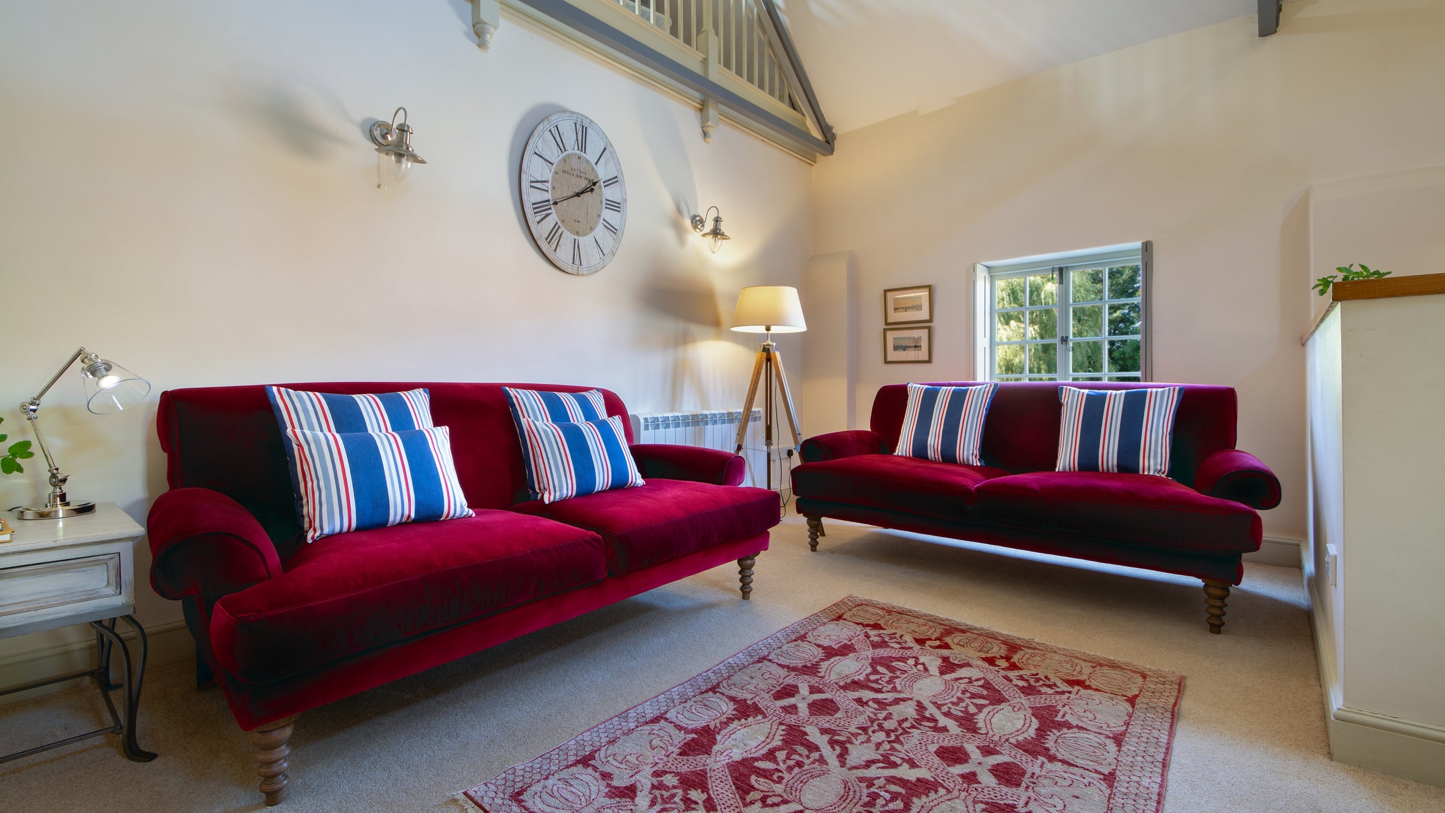 The sitting area in the open-plan kitchen, dining and sitting room at Watermill Apartment, Norfolk