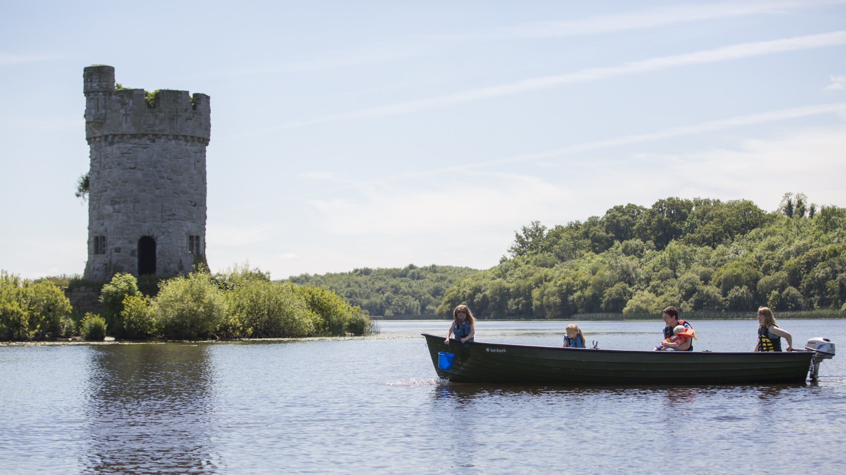 Canoeing along Lough Erne
