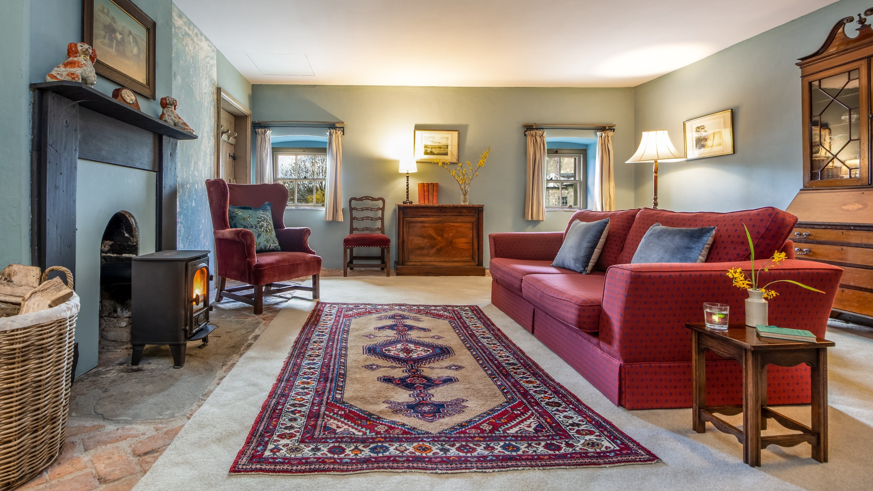 The sitting and dining room at Butler's Apartment, County Fermanagh