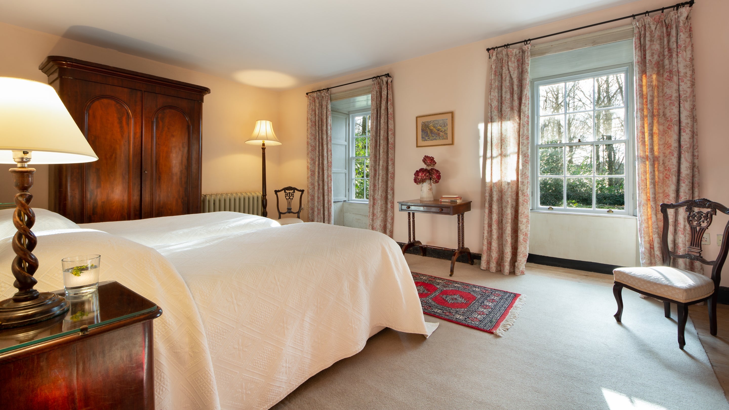 The twin bedroom at Butler's Apartment, County Fermanagh