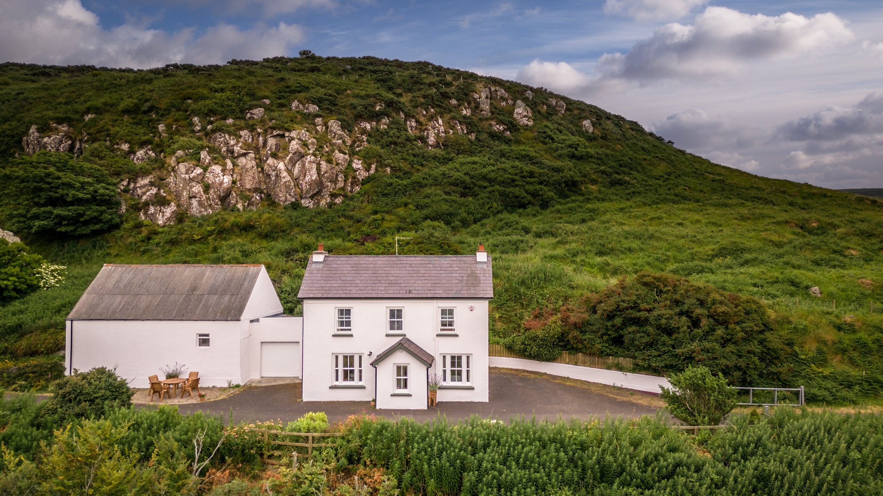 The exterior of Carrick-a-Rede Cottage, County Antrim