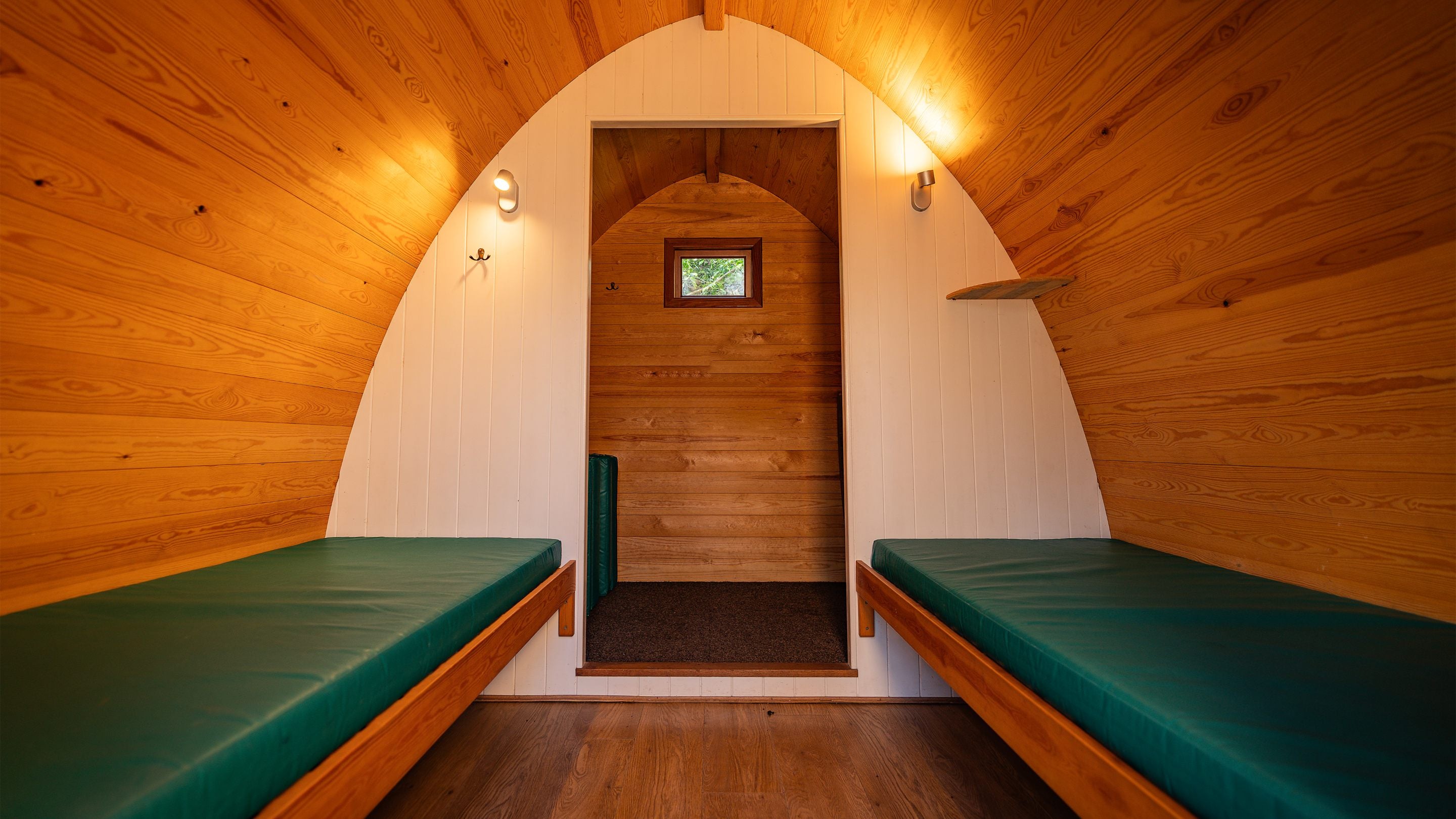 A Plus Pod interior at Castle Ward Caravan Park, County Down