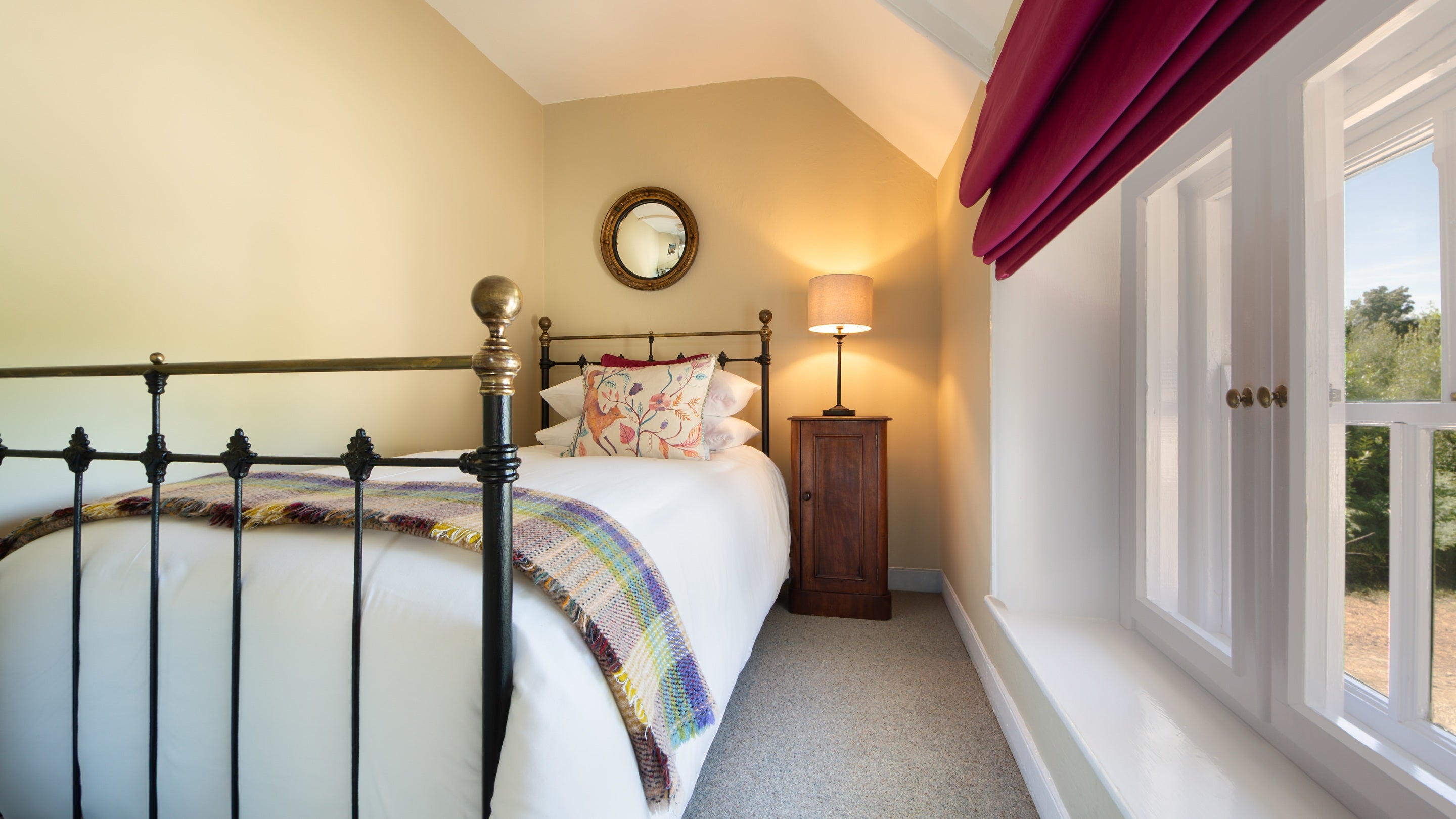 The single bedroom at Castle Ward Gamekeeper's Lodge, County Down