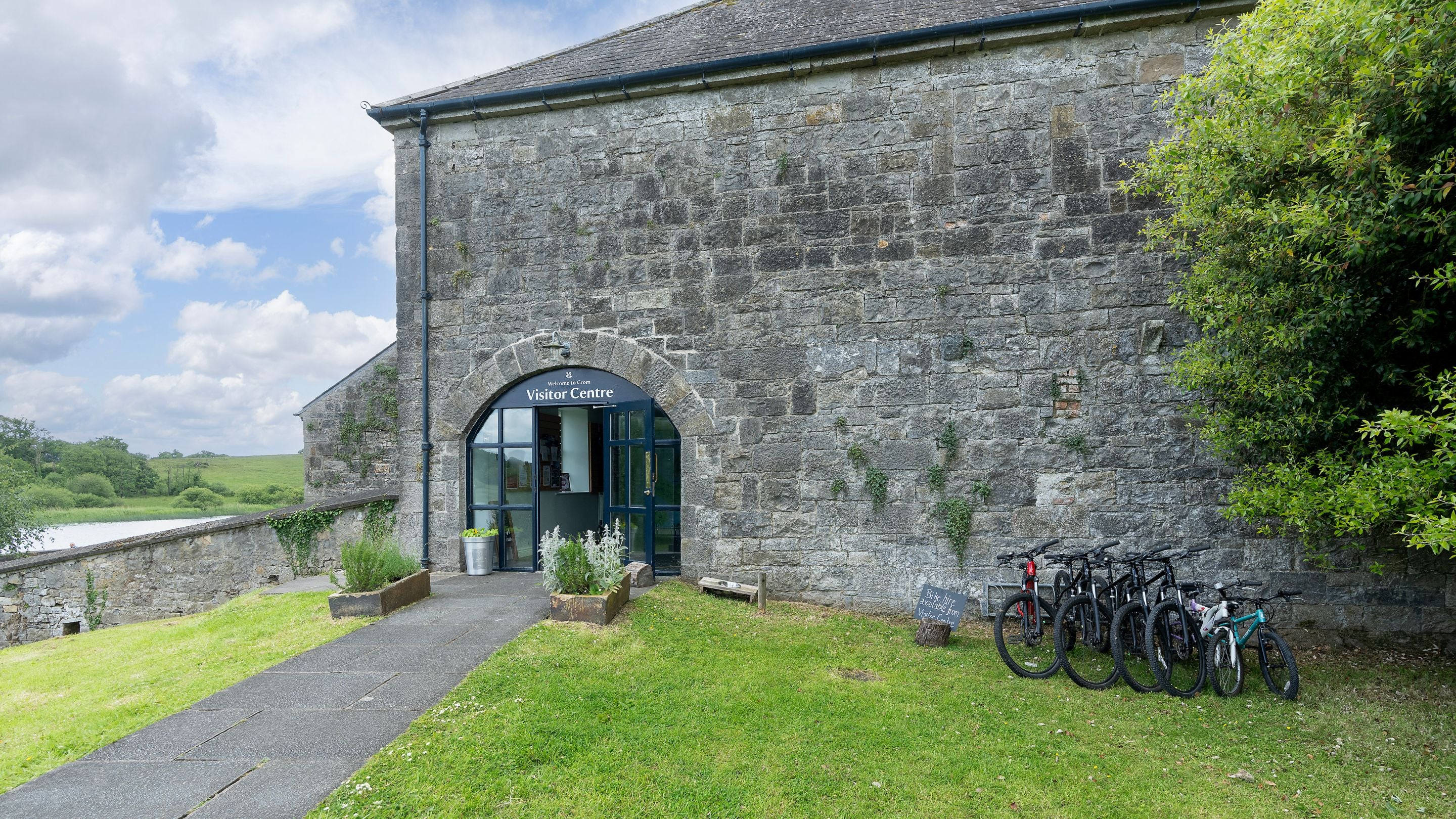 The visitor centre at Crom Campsite, County Fermanagh