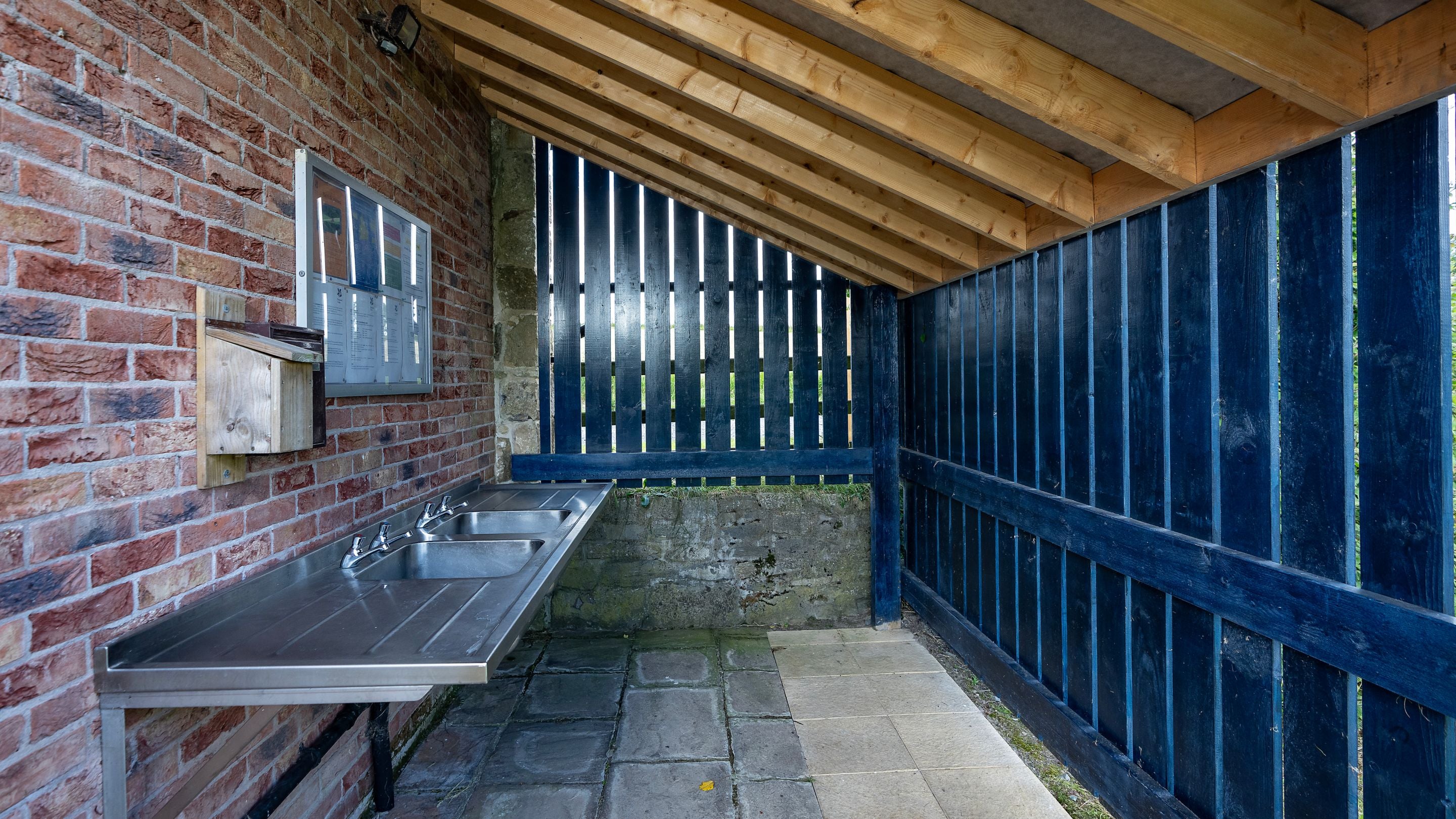 The washing-up area at Crom Campsite, County Fermanagh