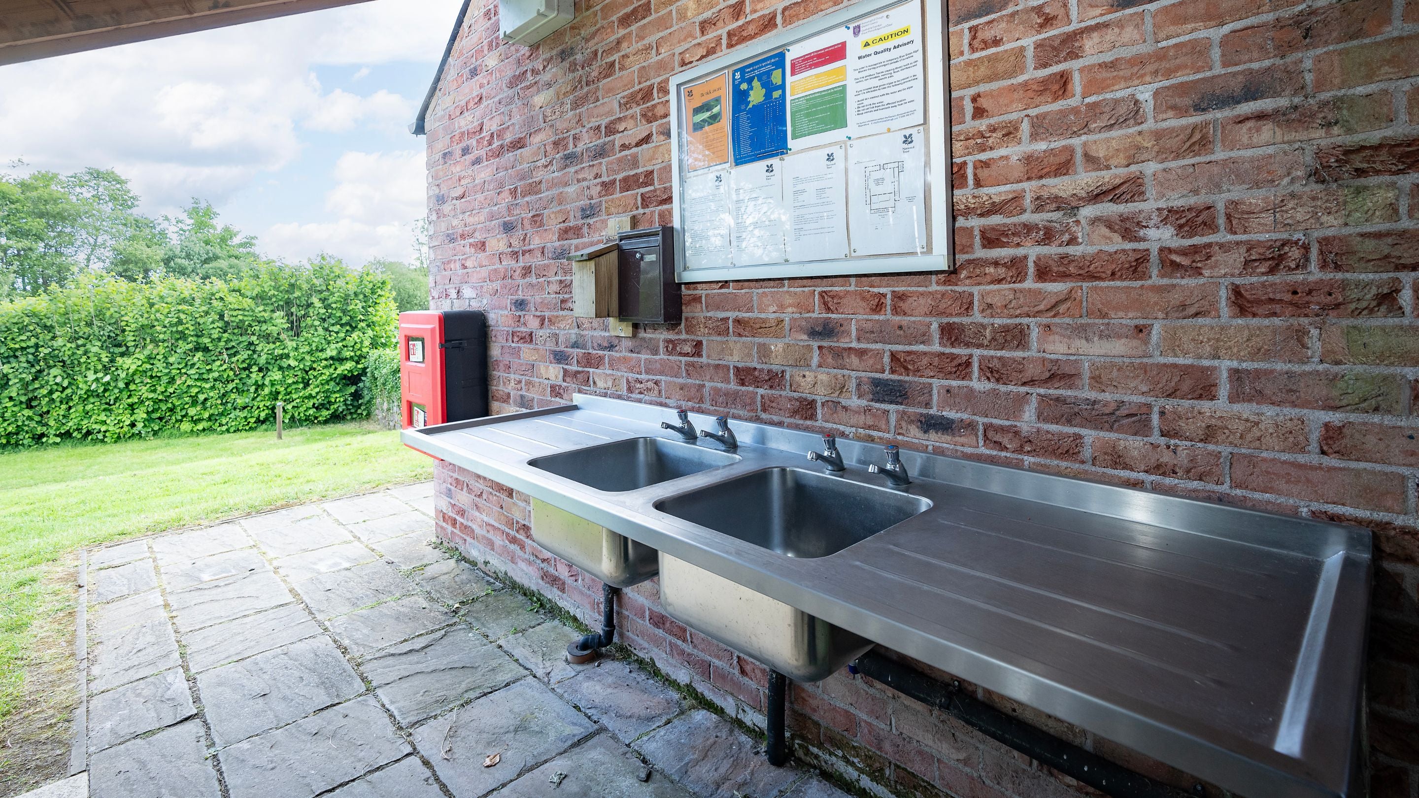 The washing-up area at Crom Campsite, County Fermanagh