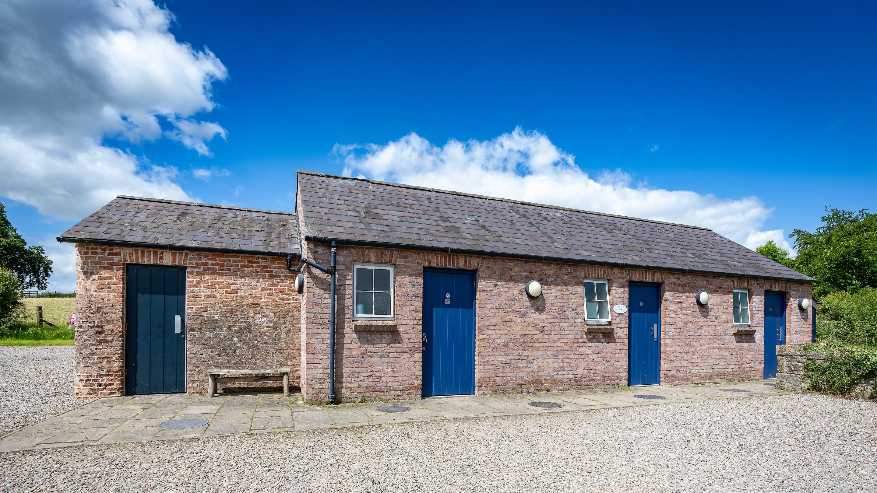 The facilities block at Crom Campsite, County Fermanagh