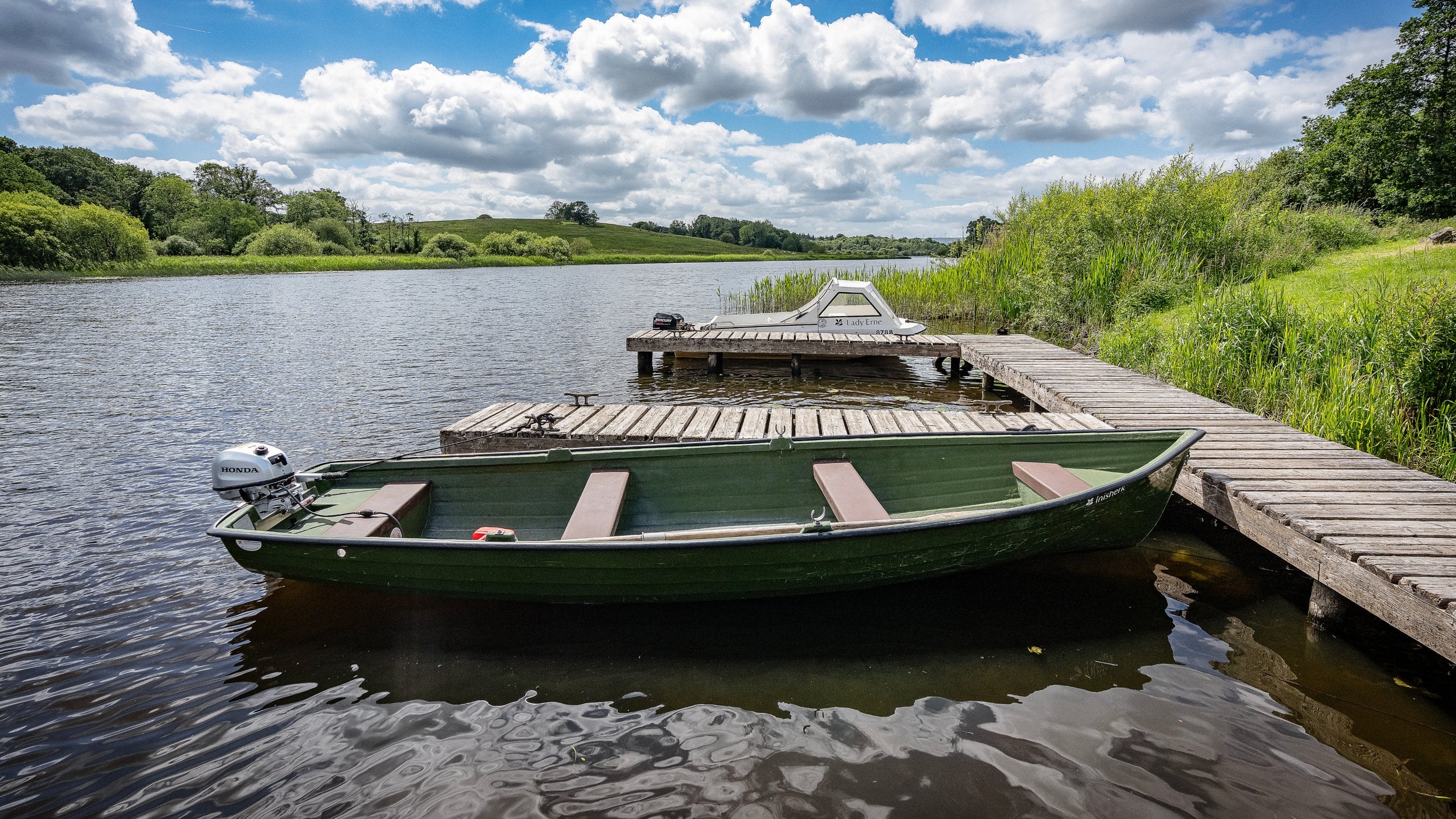 The jetty at Crom Campsite, County Fermanagh