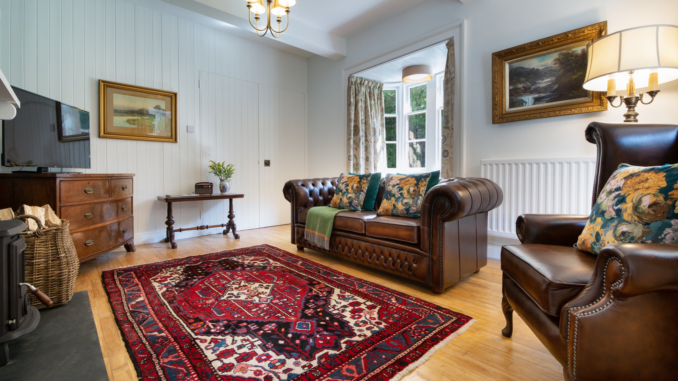 The sitting room at Downpatrick Gate Lodge, County Down