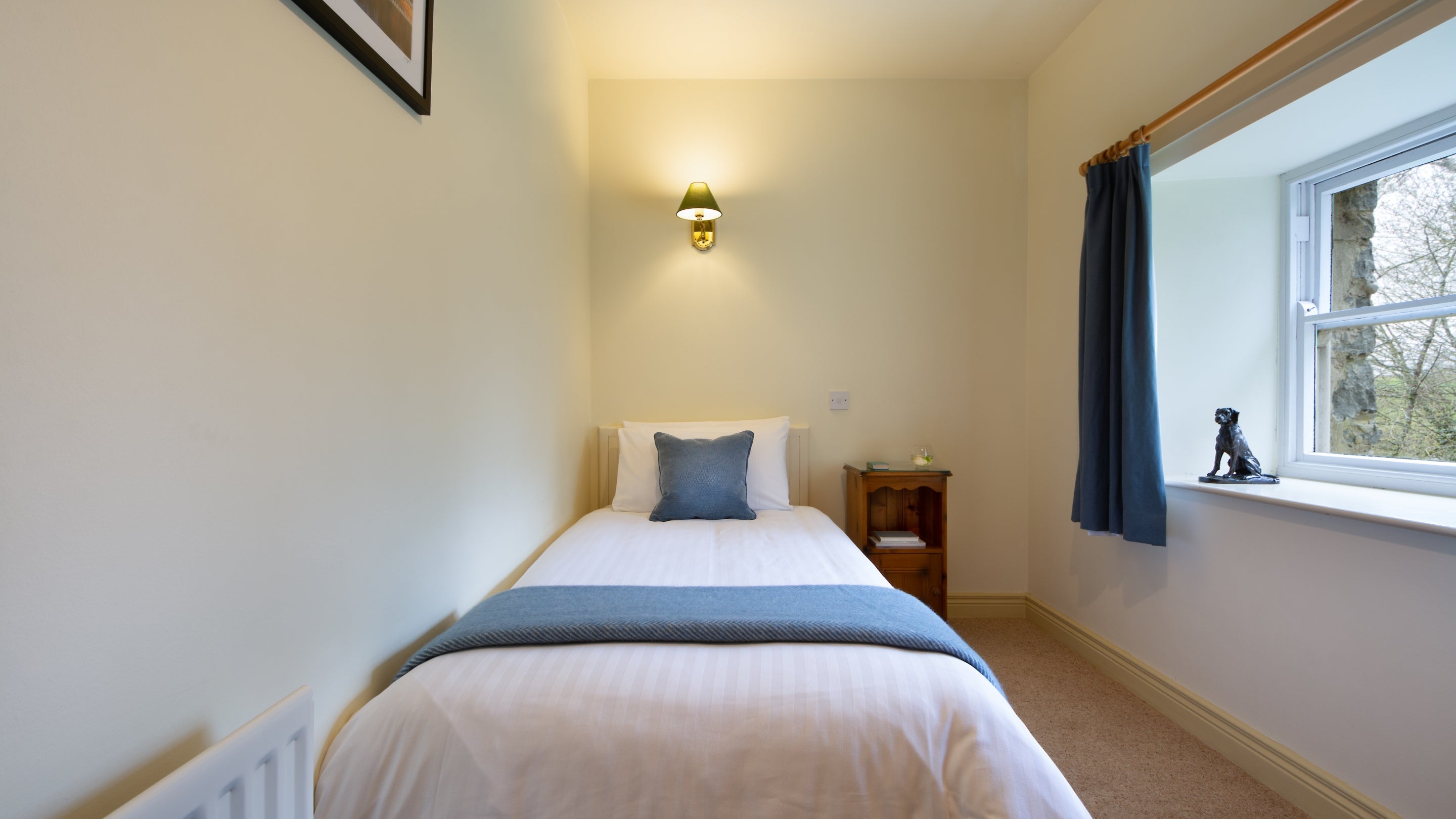 One of the single bedrooms at Erne View, County Fermanagh
