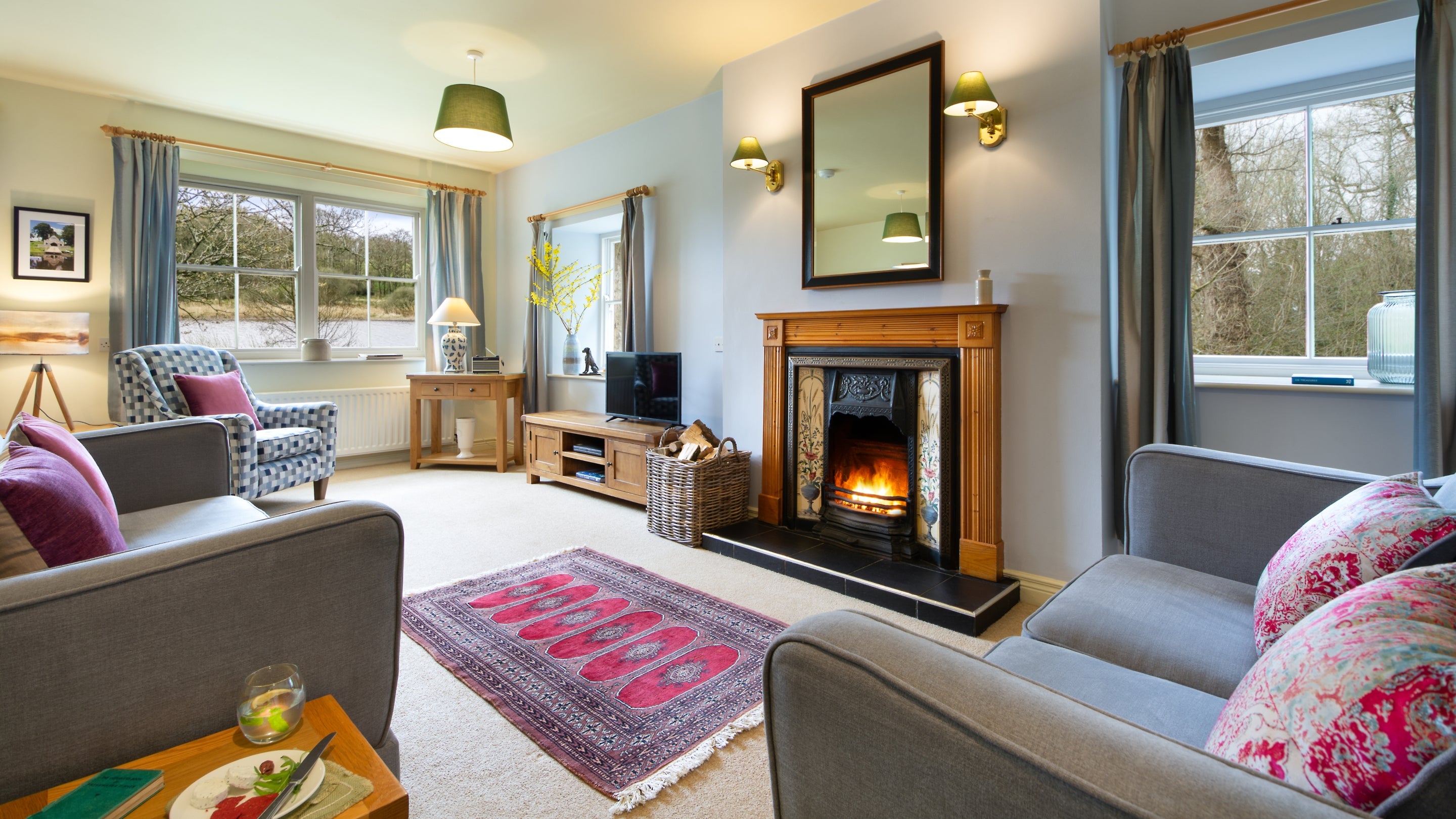 The sitting and dining room at Erne View, Country Fermanagh