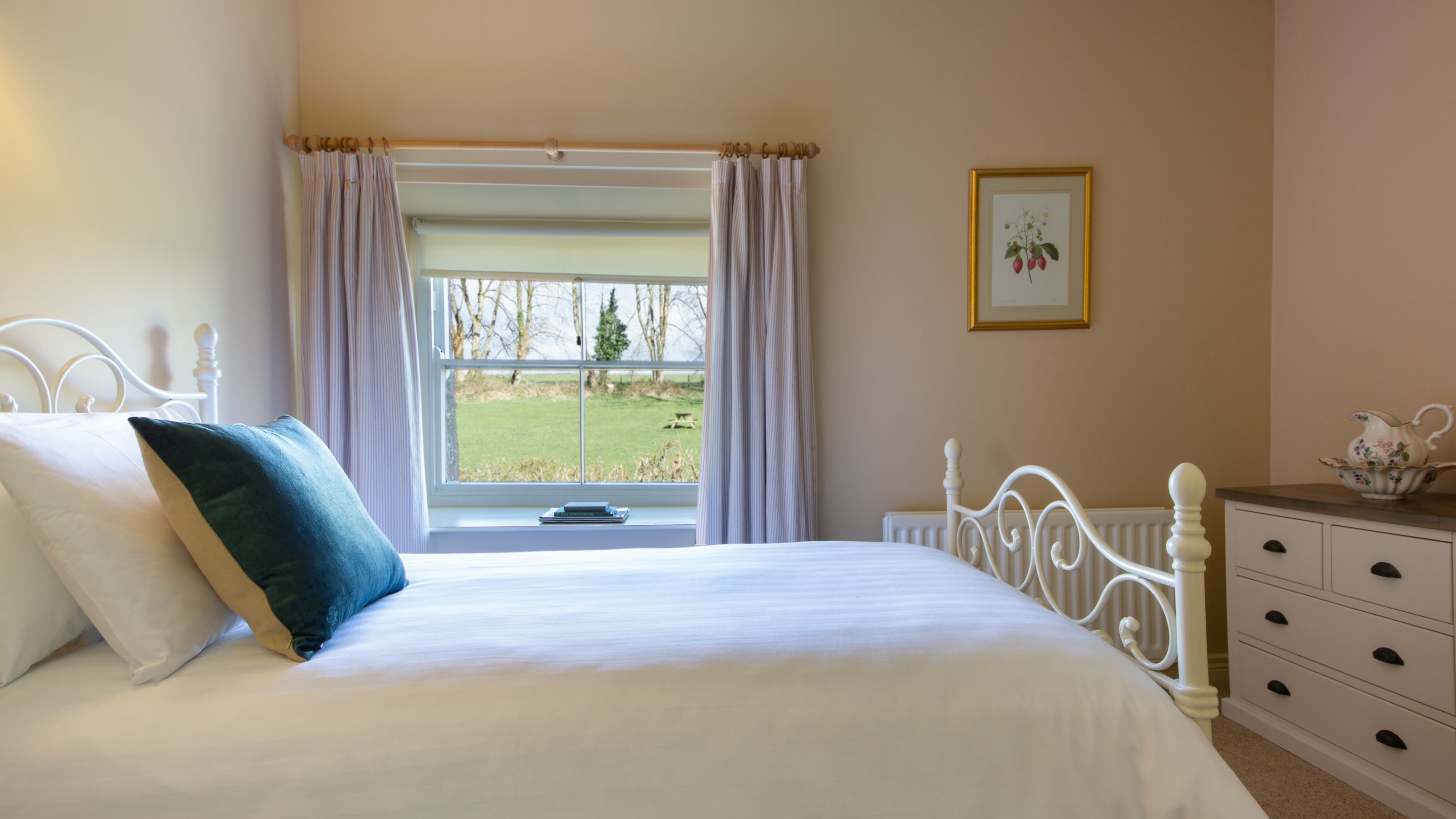 One of the single bedrooms at Orchard View, County Fermanagh