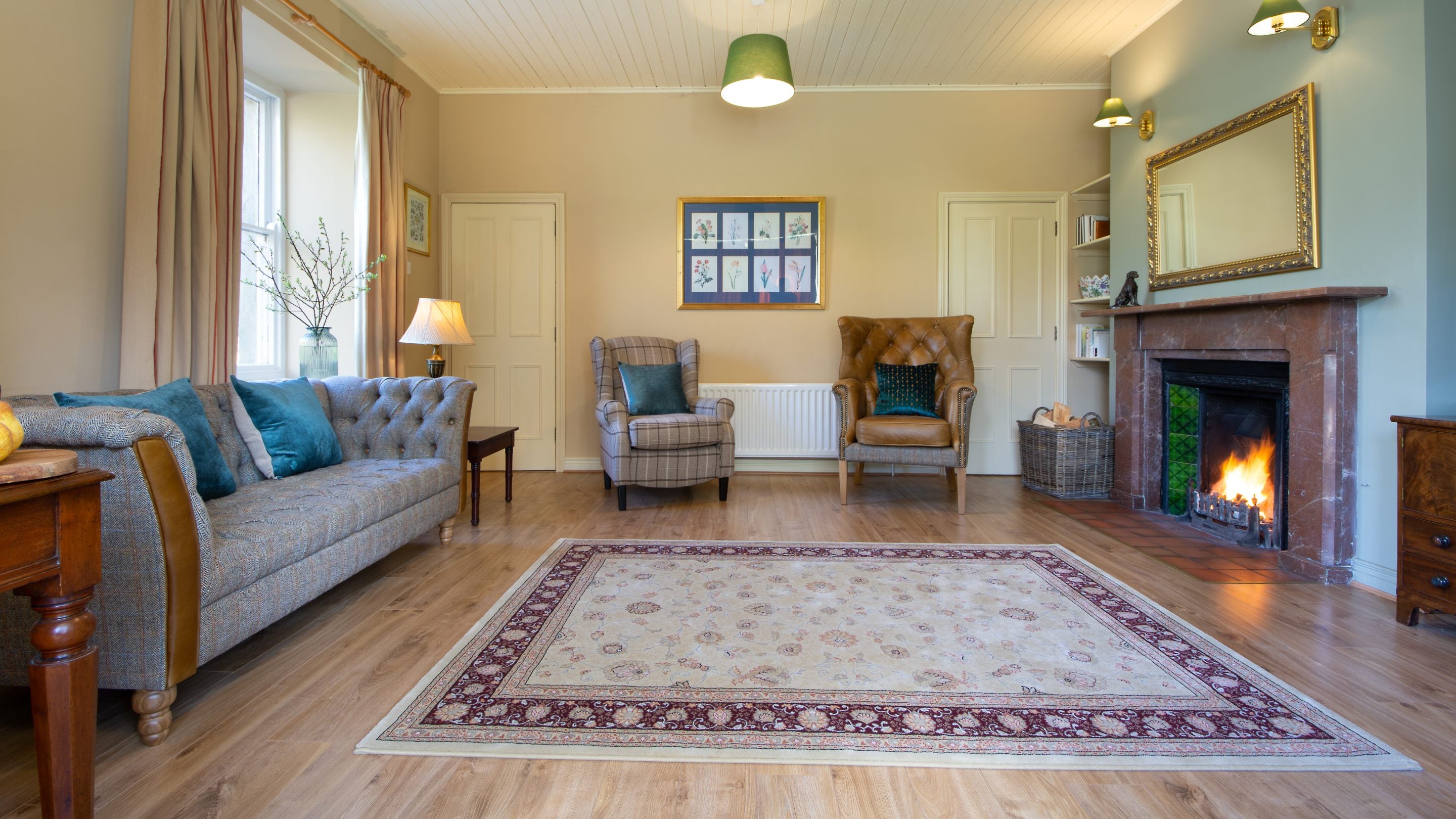 The sitting and dining room at Orchard View, Crom, County Fermanagh