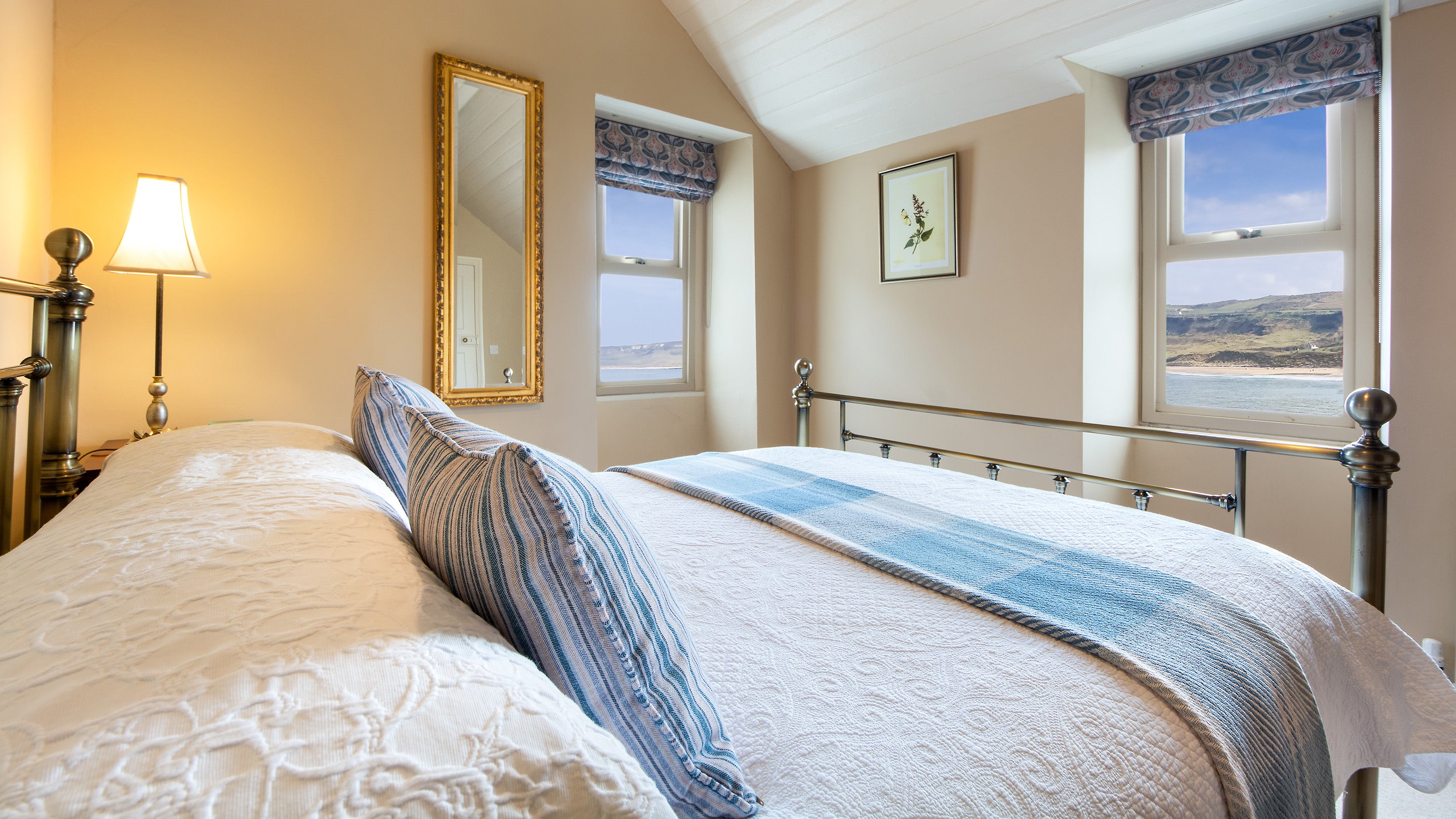 The double bedroom at Portbraddan Cottage, County Antrim