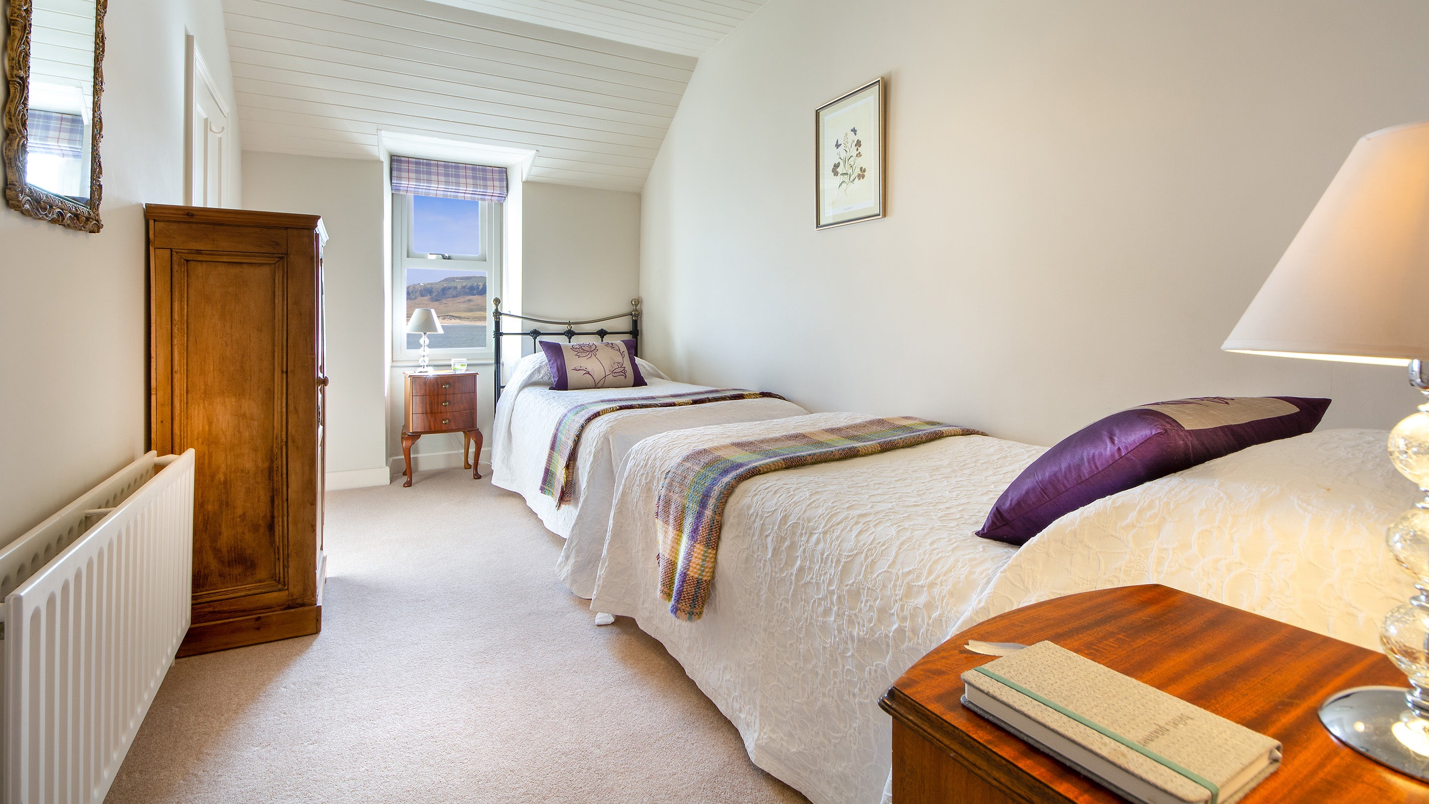 The second twin bedroom at Portbradden Cottage, County Antrim
