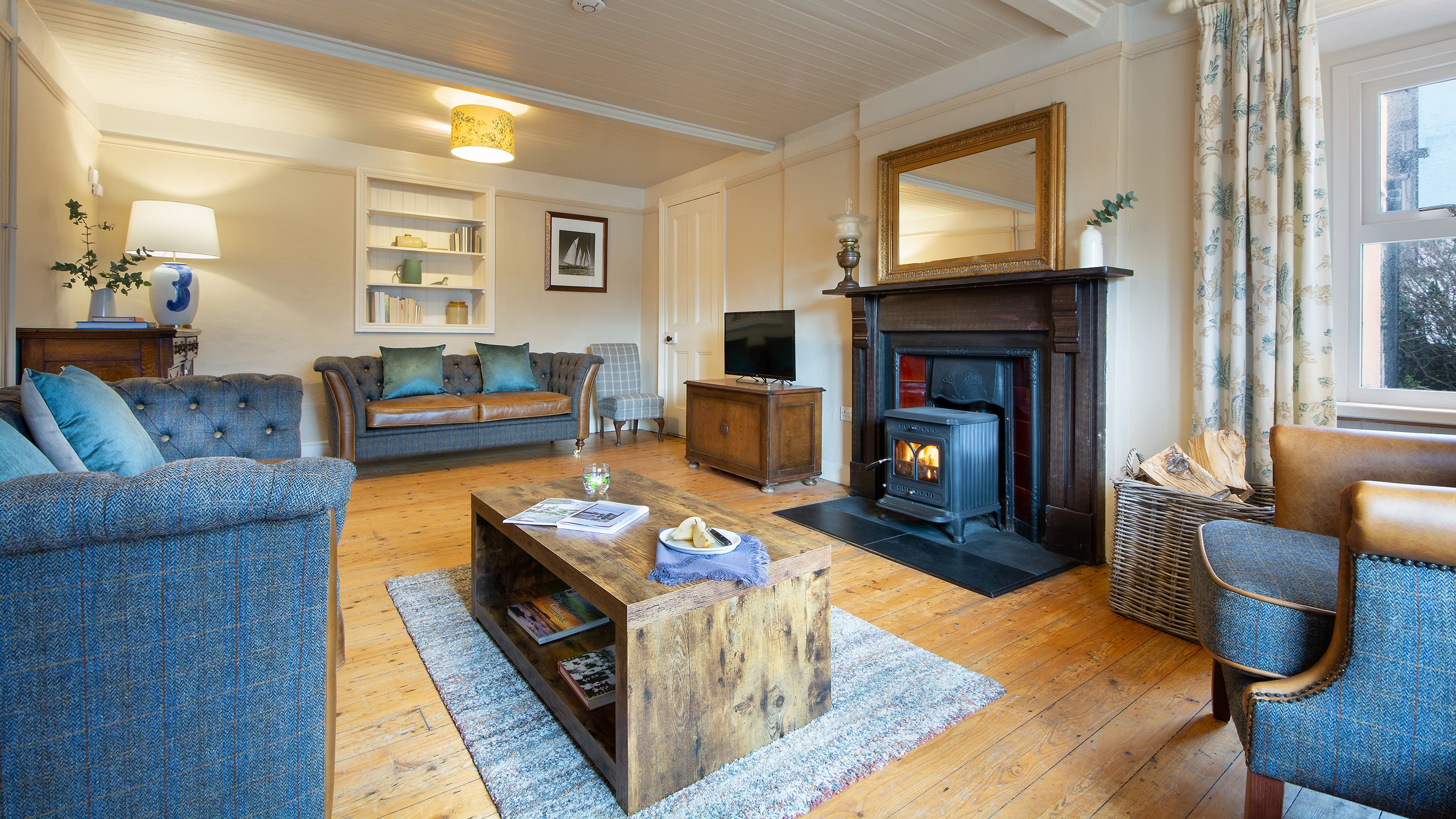 The sitting room at Portbradden Cottage, County Antrim