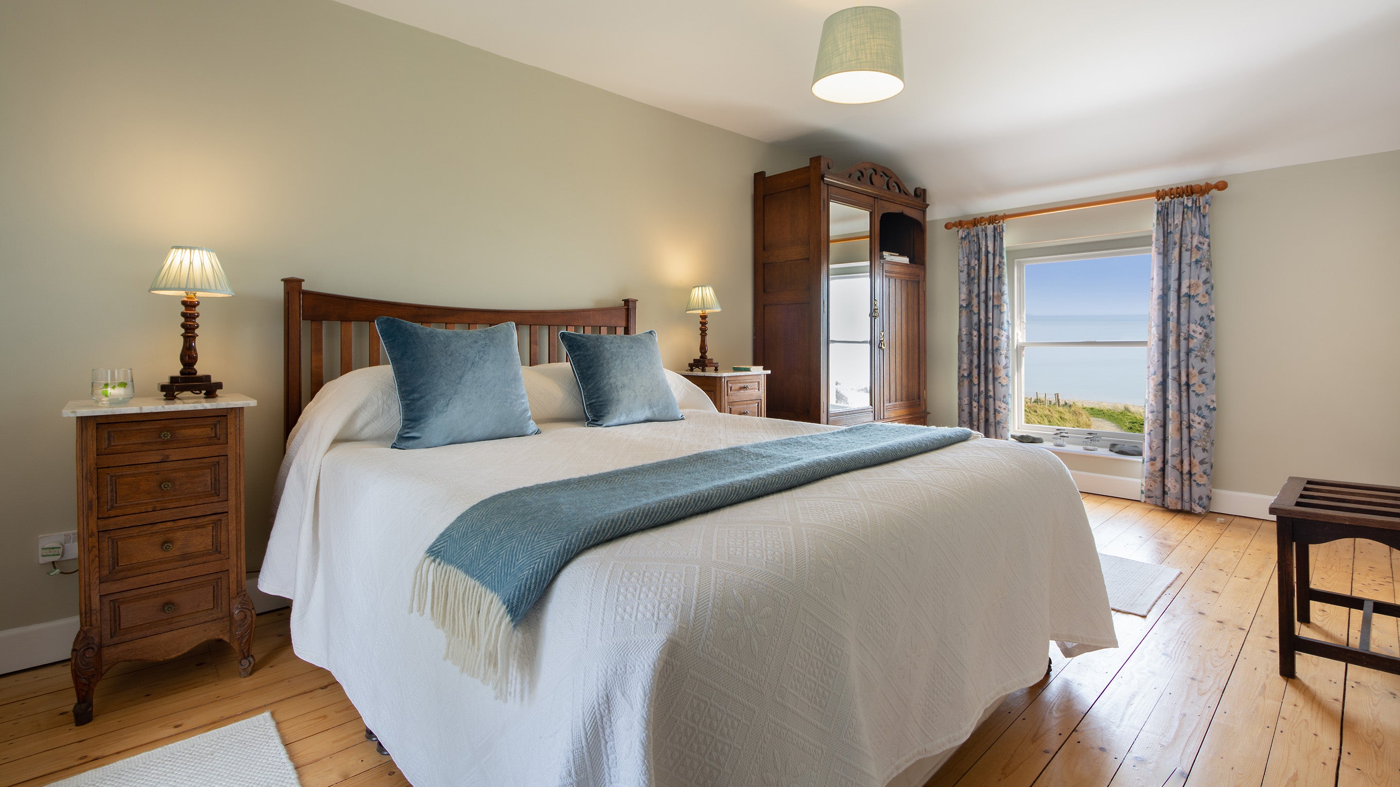 The master bedroom at Strand House, Northern Ireland