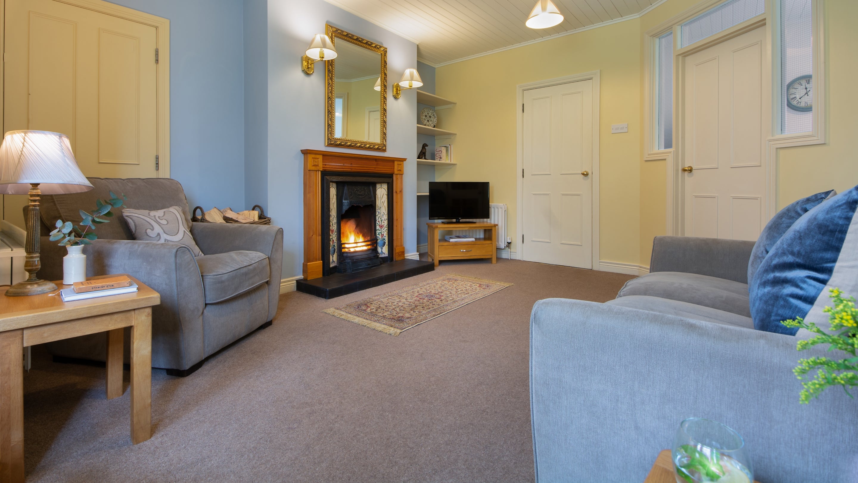 The sitting and dining room at Willow Cottage, County Fermanagh