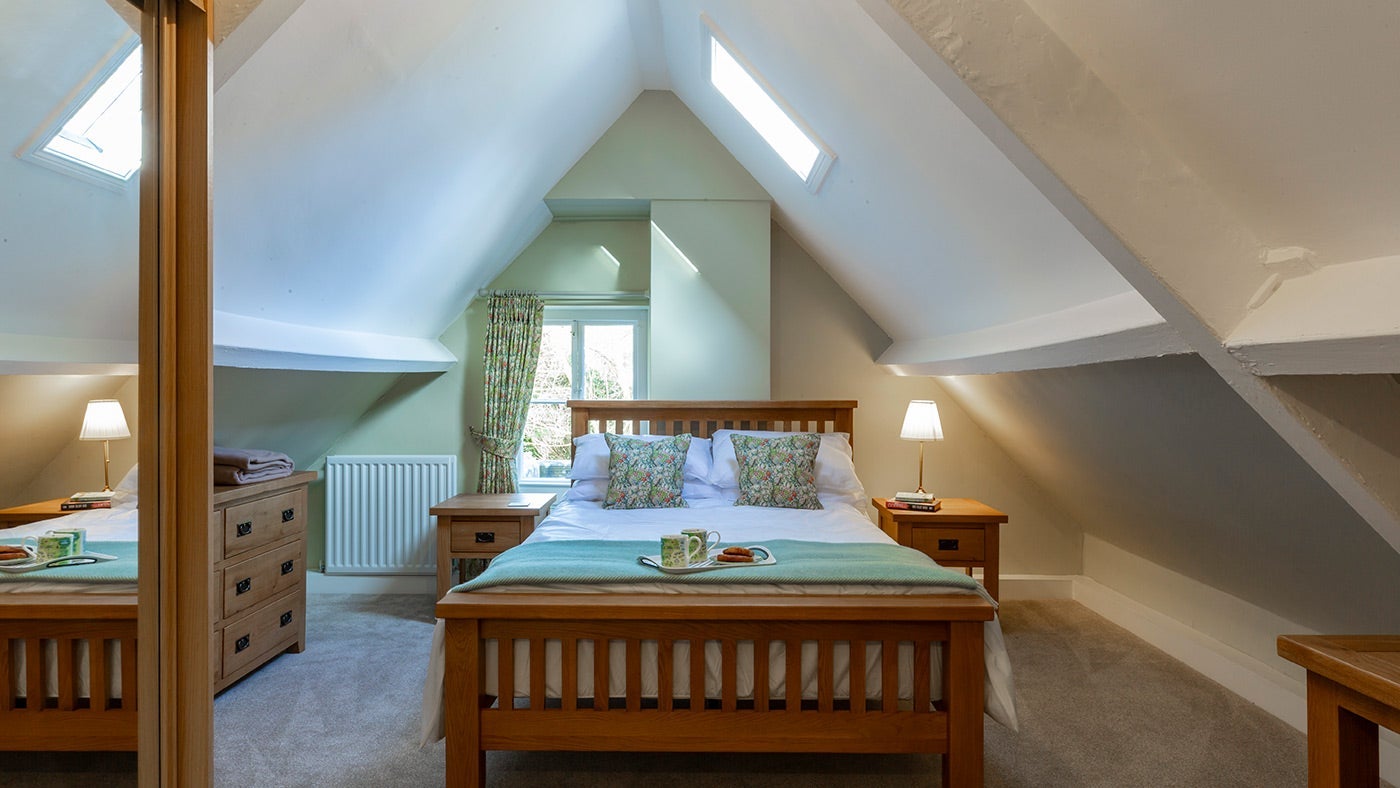 The double bedroom at Bolt Cottage, Wallington 