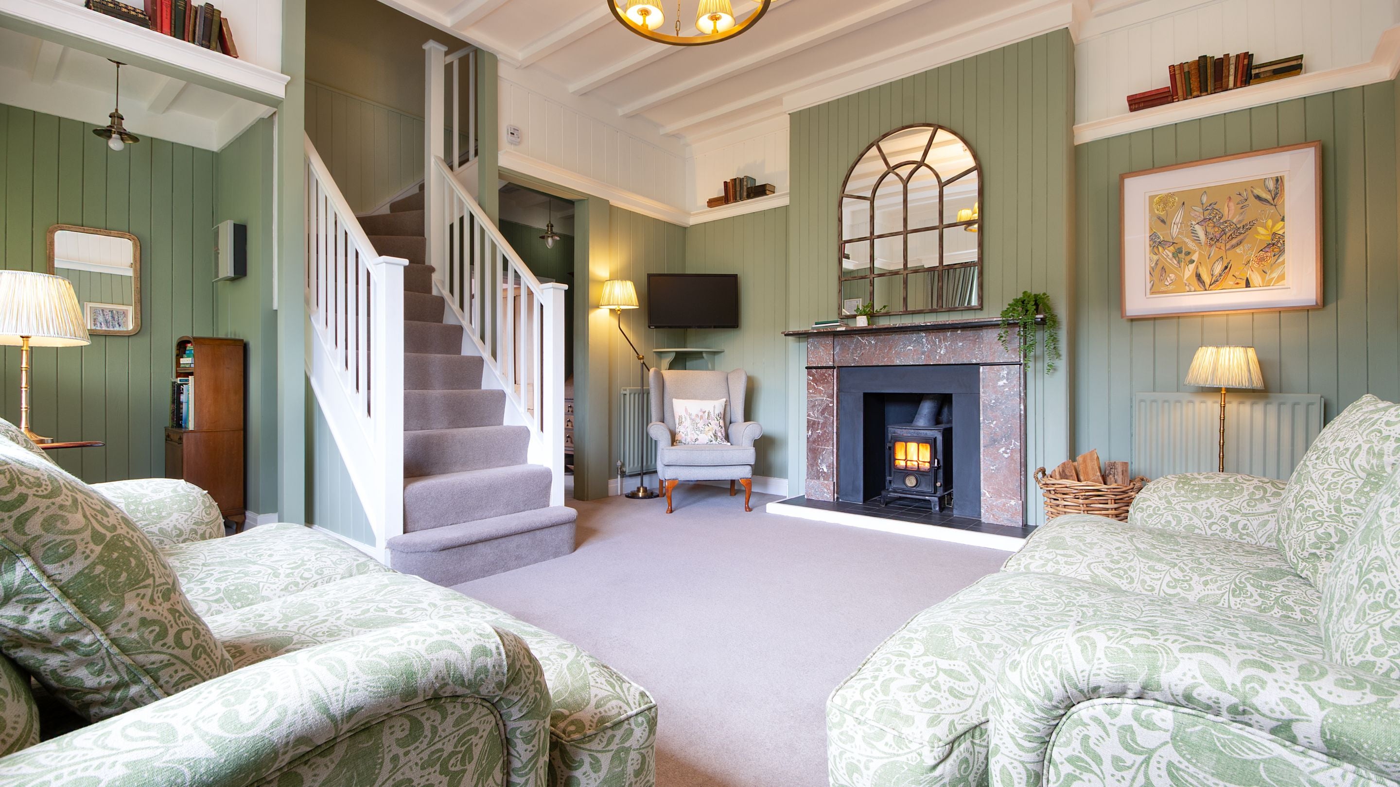 The sitting room at Cragside Garden Cottage, Northumberland