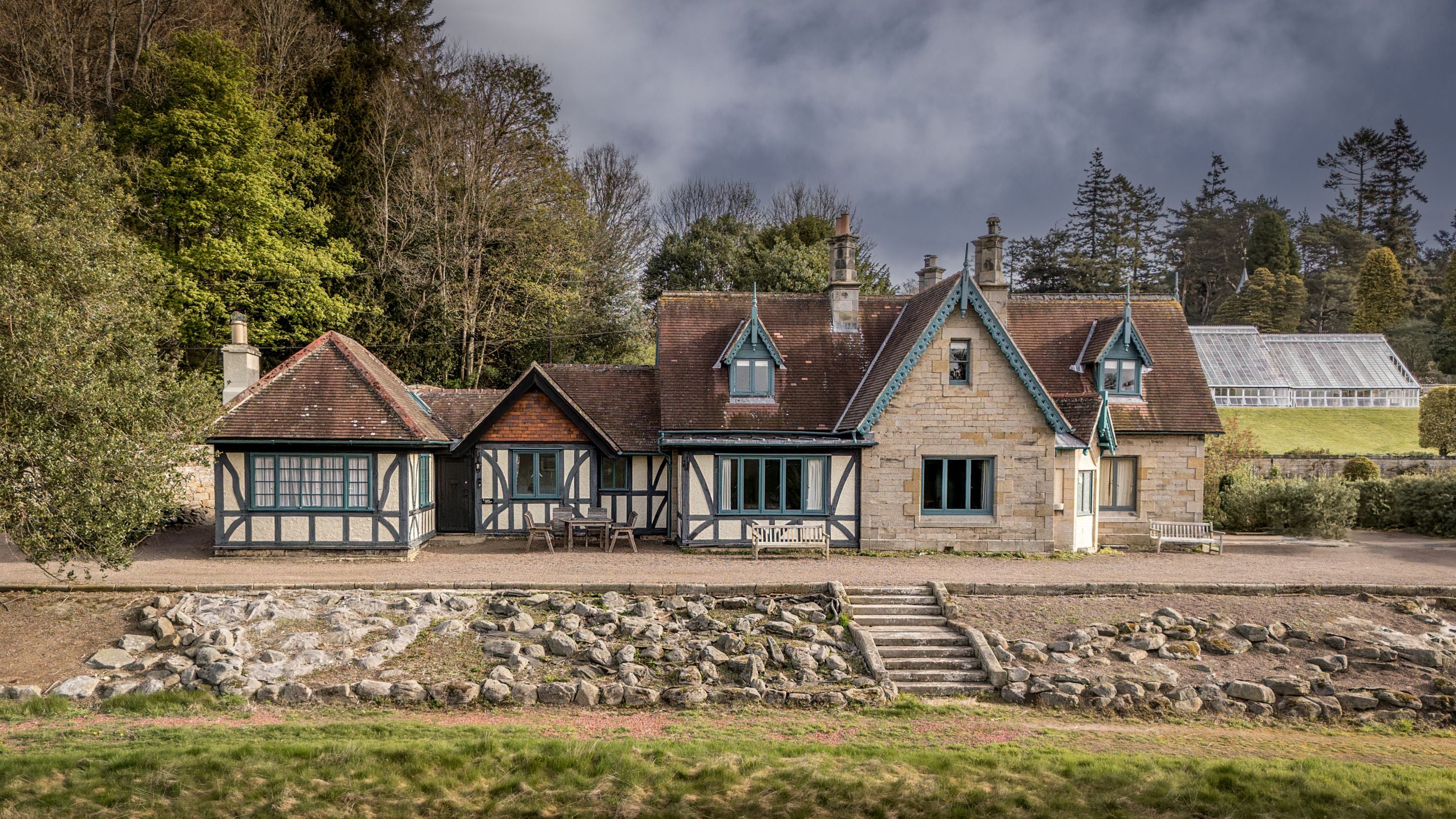 The front of Cragside Park Cottage, Northumberland