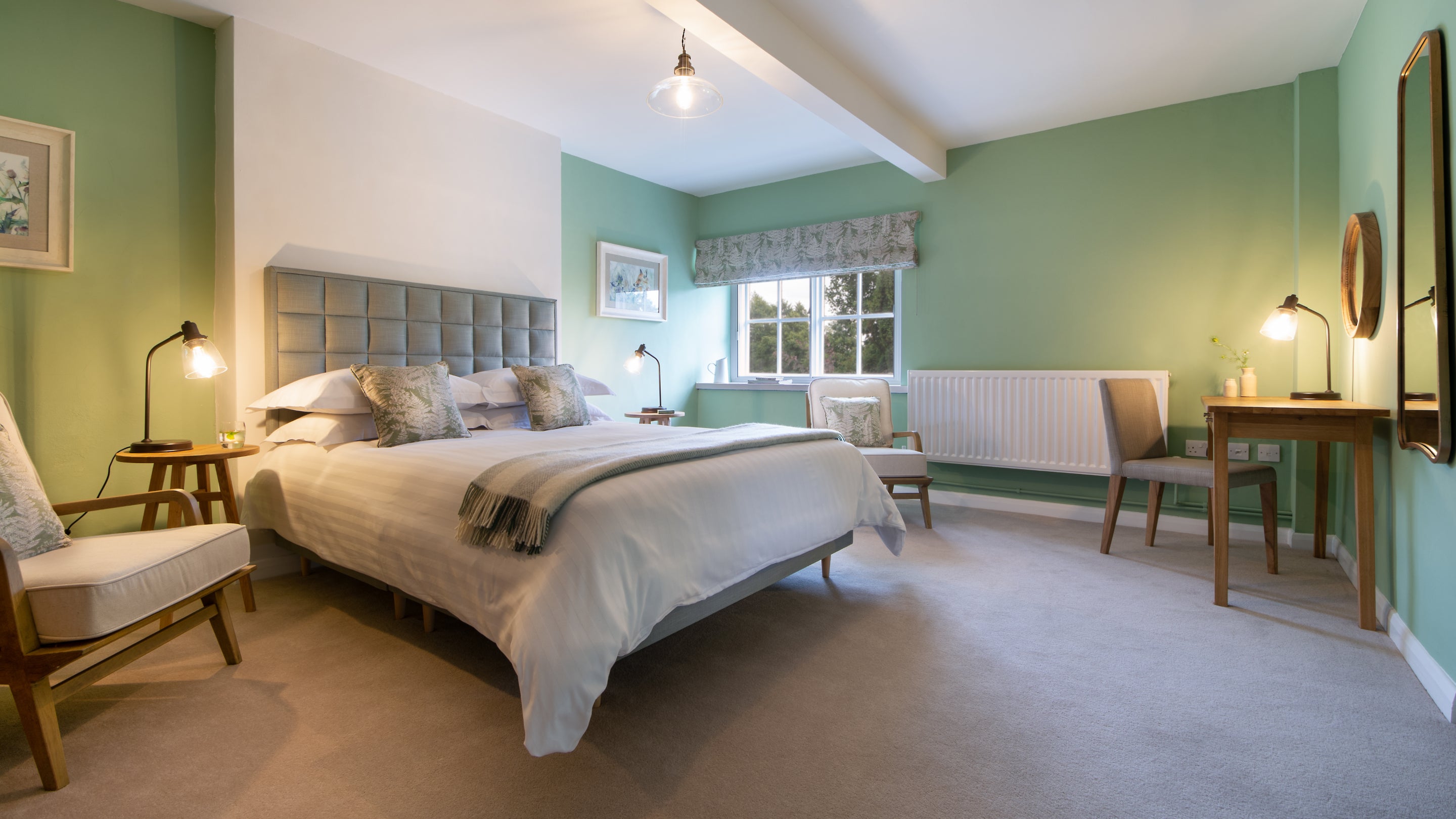 The double bedroom at Eskeleth, Northumberland